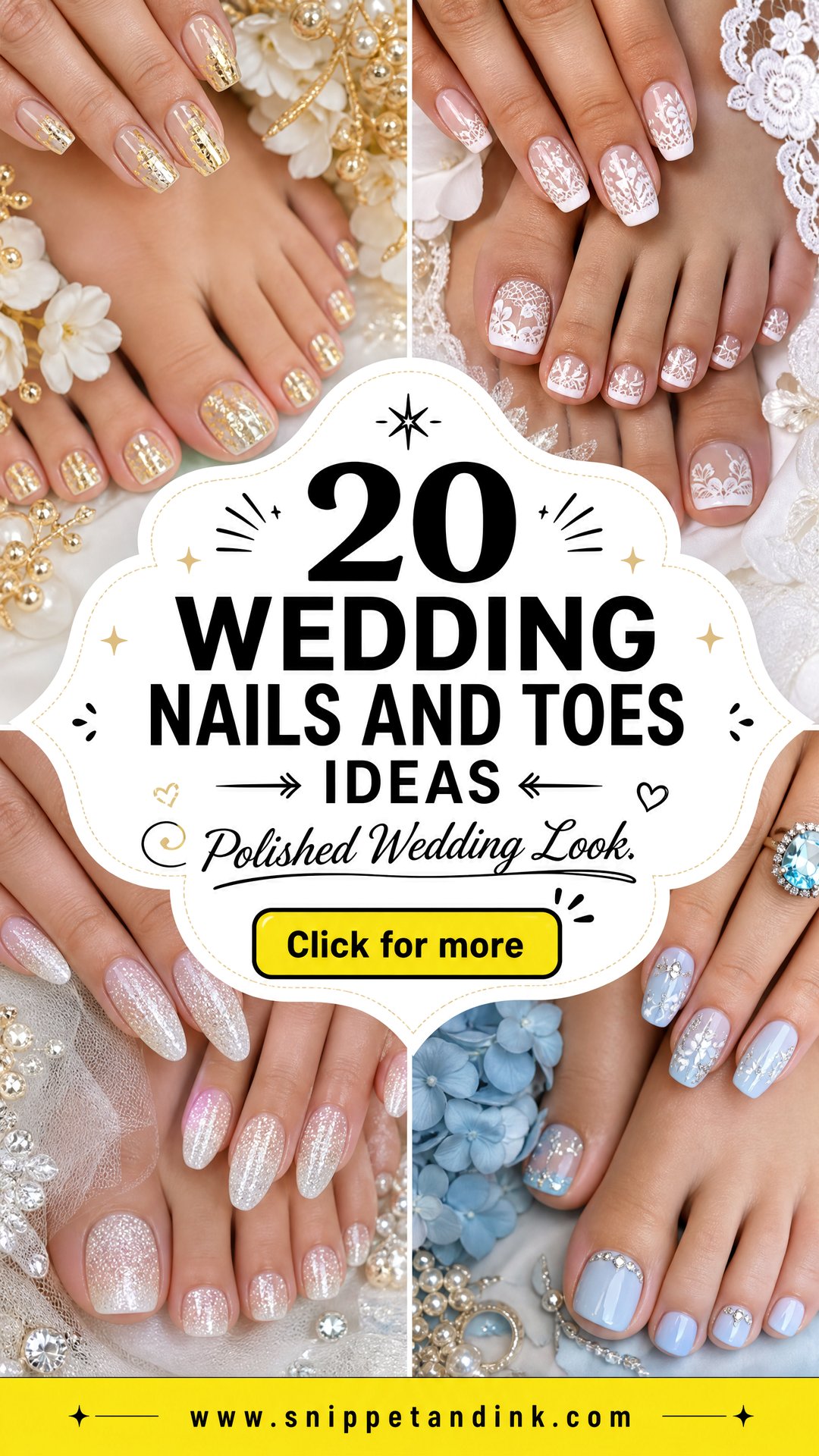 20 Wedding Nails and Toes Ideas for a Polished Look - 20 Wedding Nails and Toes Ideas for a Polished Look