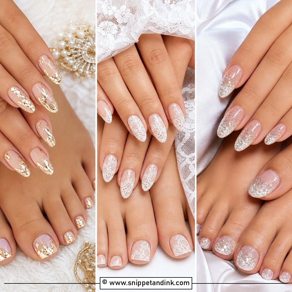 20 Wedding Nails and Toes Ideas for a Polished Look