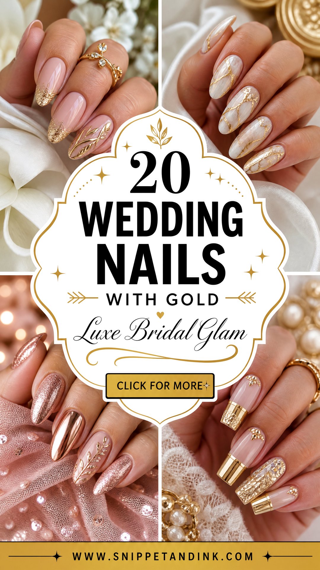20 Wedding Nails with Gold for Luxe Bridal Glam - 20 Wedding Nails with Gold for Luxe Bridal Glam