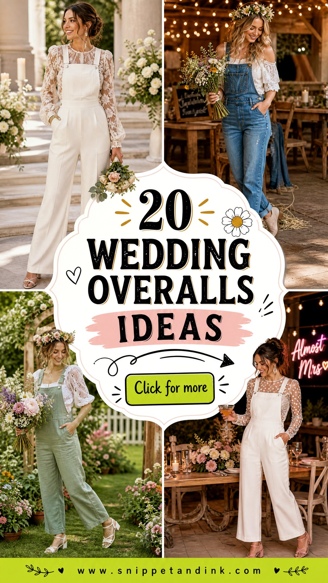 20 Wedding Overalls Ideas Fresh Playful Looks for Modern Brides - 20 Wedding Overalls Ideas: Fresh, Playful Looks for Modern Brides