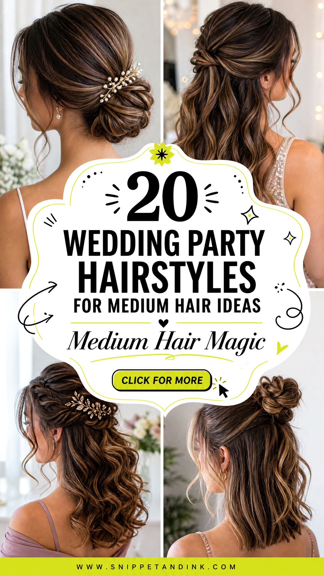20 Wedding Party Hairstyles for Medium Hair That Wow - 20 Wedding Party Hairstyles for Medium Hair That Wow