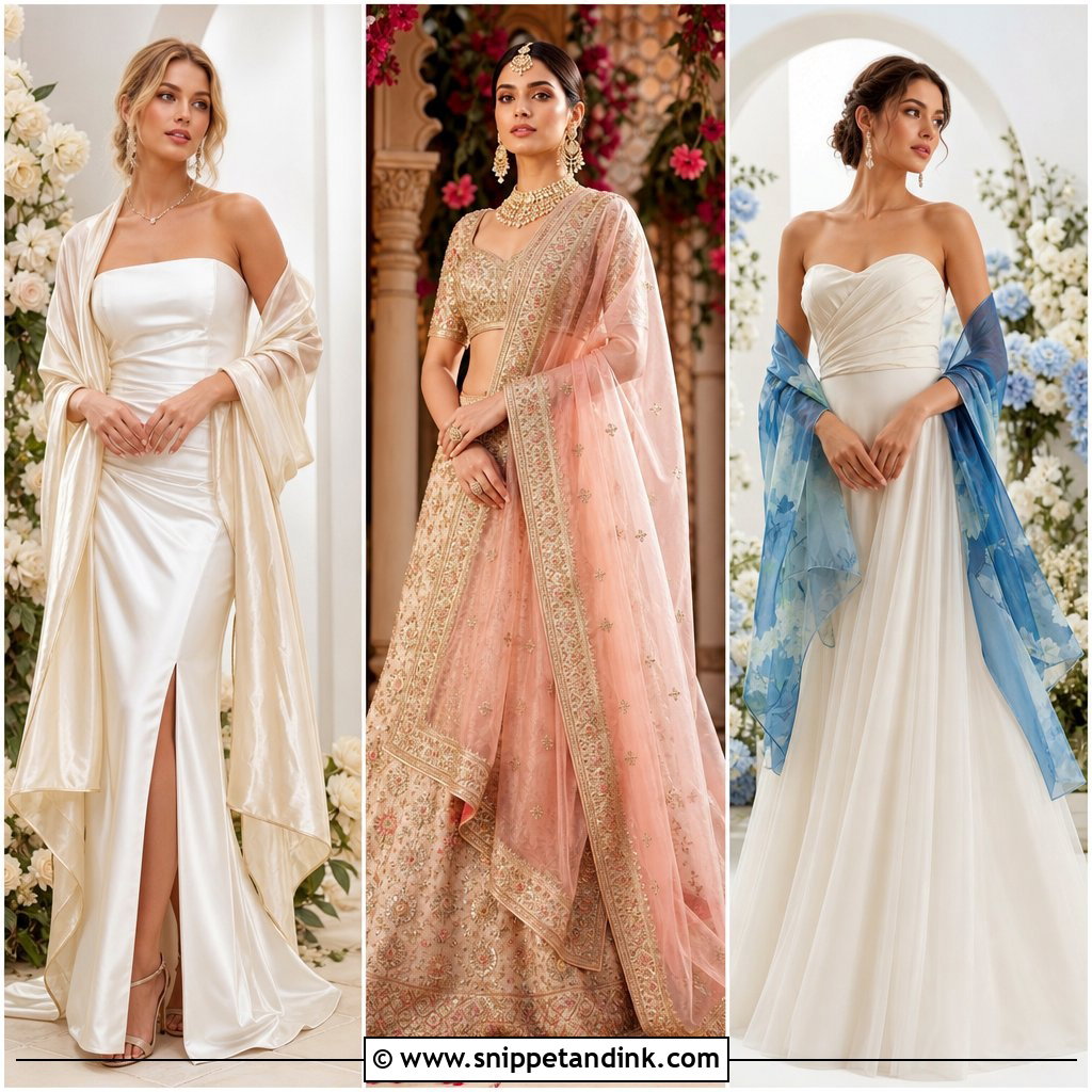 20 Wedding Scarf Styles for an Elegant, Modern Bridal Look