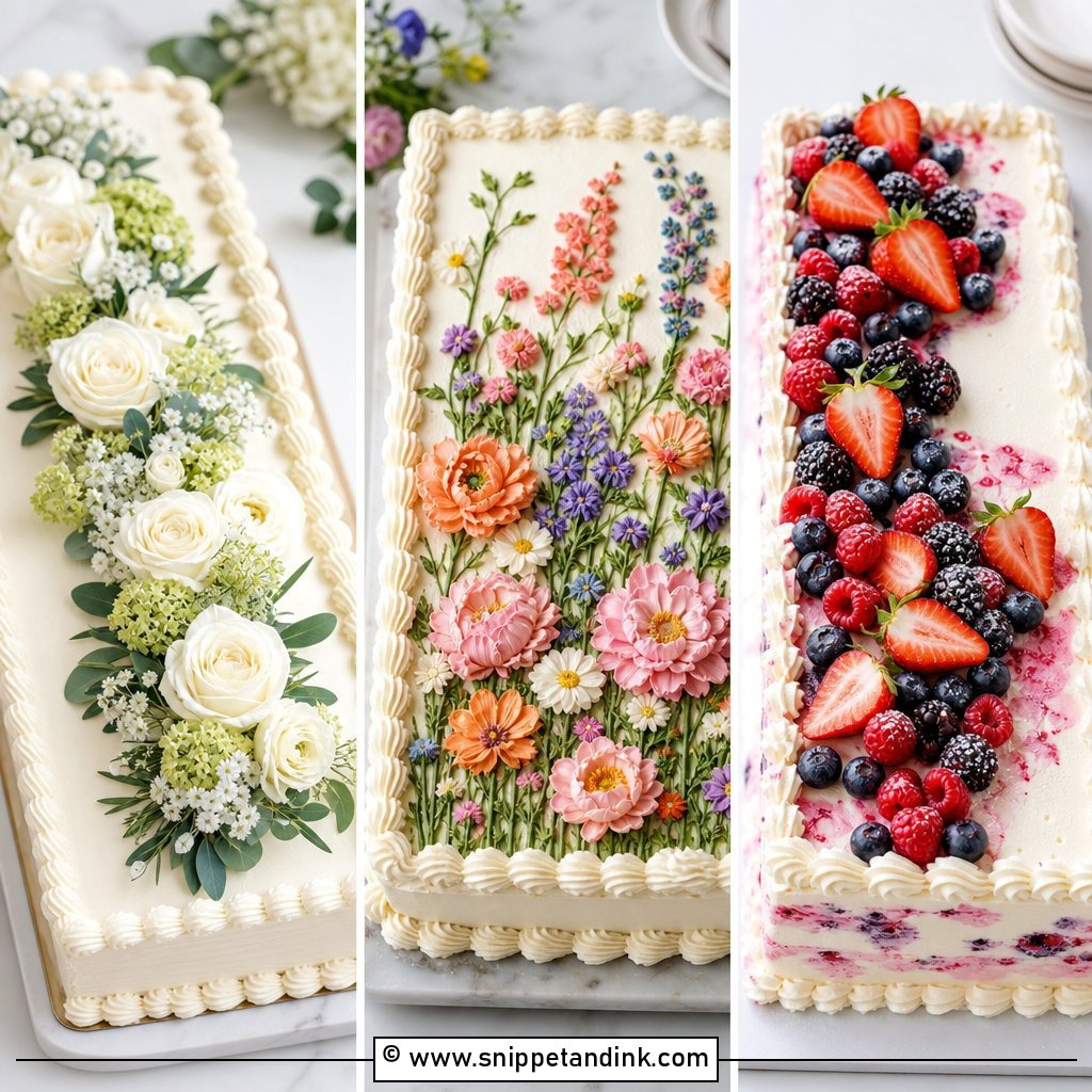 20 Wedding Sheet Cake Ideas for Elegant Receptions