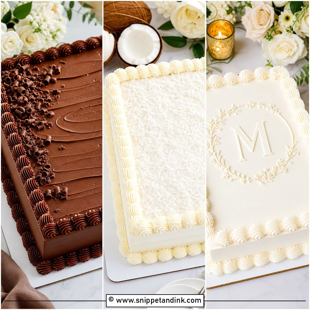 20 Wedding Sheet Cakes Beautiful Ideas for Budget Brides