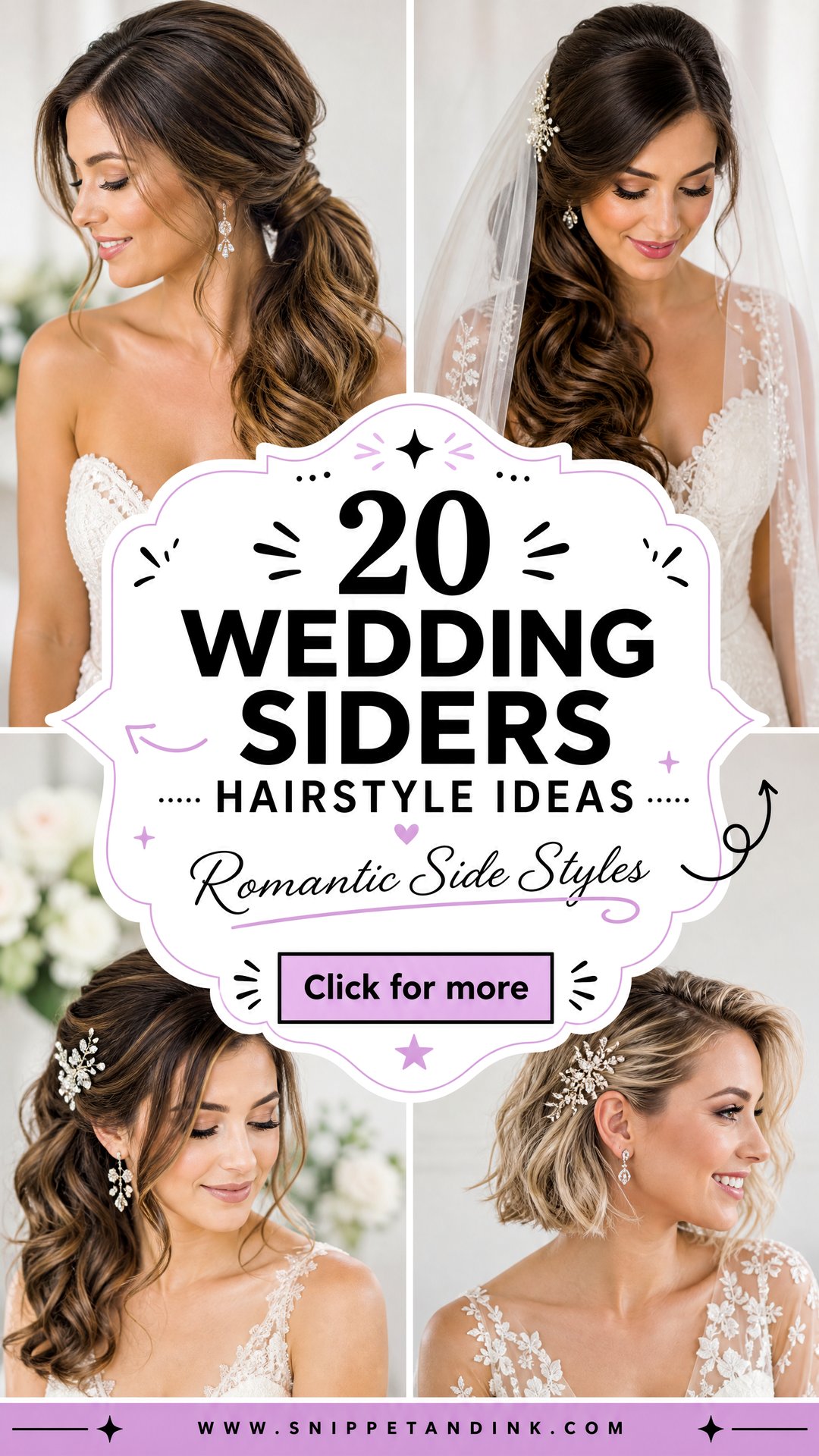 20 Wedding Siders Hairstyle Ideas for Romantic Bridal Looks - 20 Wedding Siders Hairstyle Ideas for Romantic Bridal Looks