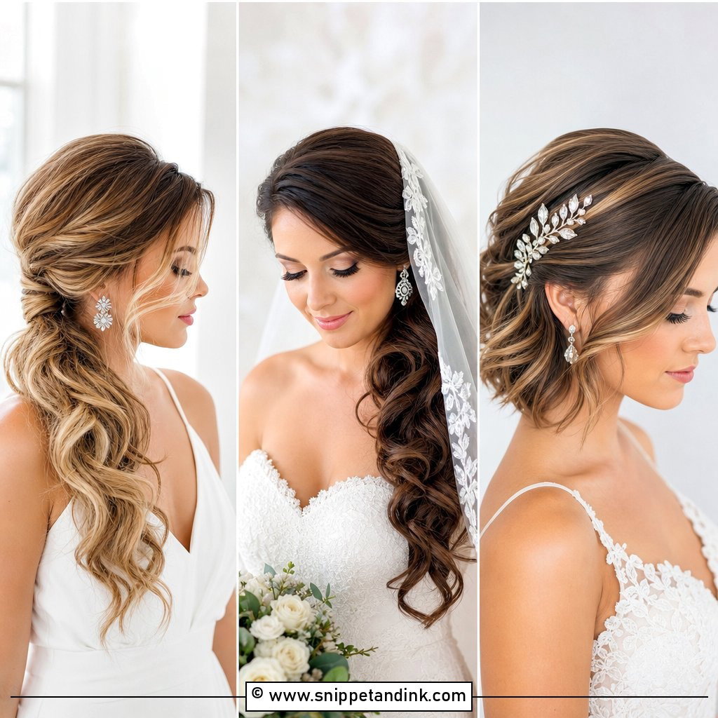 20 Wedding Siders Hairstyle Ideas for Romantic Bridal Looks