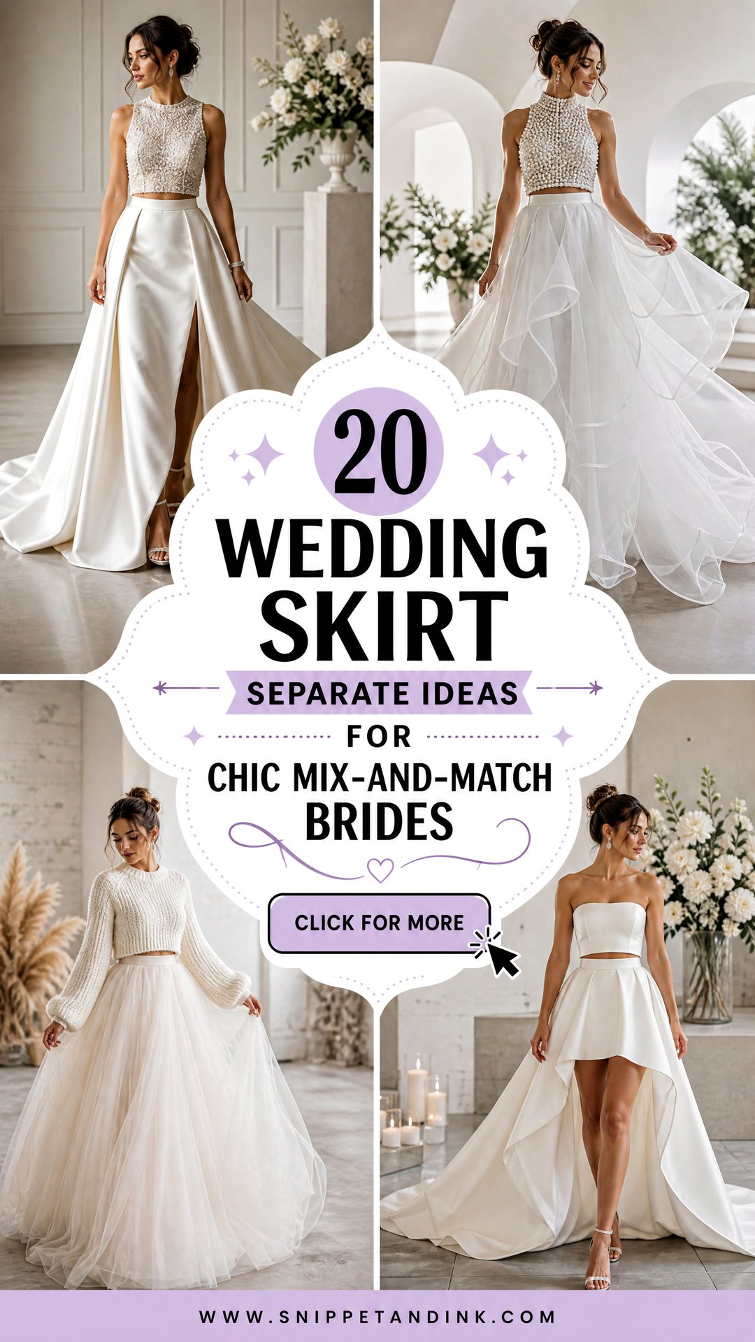20 Wedding Skirt Separate Ideas for Chic Mix-and-Match Brides - 20 Wedding Skirt Separate Ideas for Chic Mix-and-Match Brides