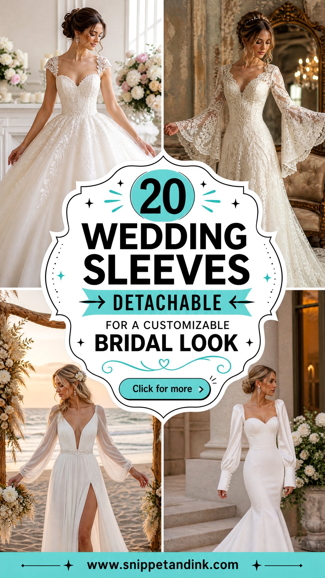 20 Wedding Sleeves Detachable for a Customizable Bridal Look - 20 Wedding Sleeves Detachable for a Customizable Bridal Look
