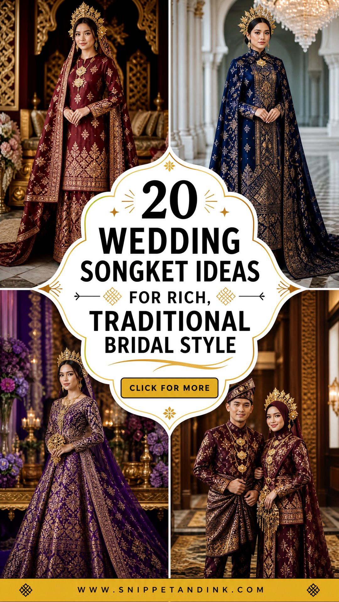 20 Wedding Songket Ideas for Rich Traditional Bridal Style - 20 Wedding Songket Ideas for Rich, Traditional Bridal Style
