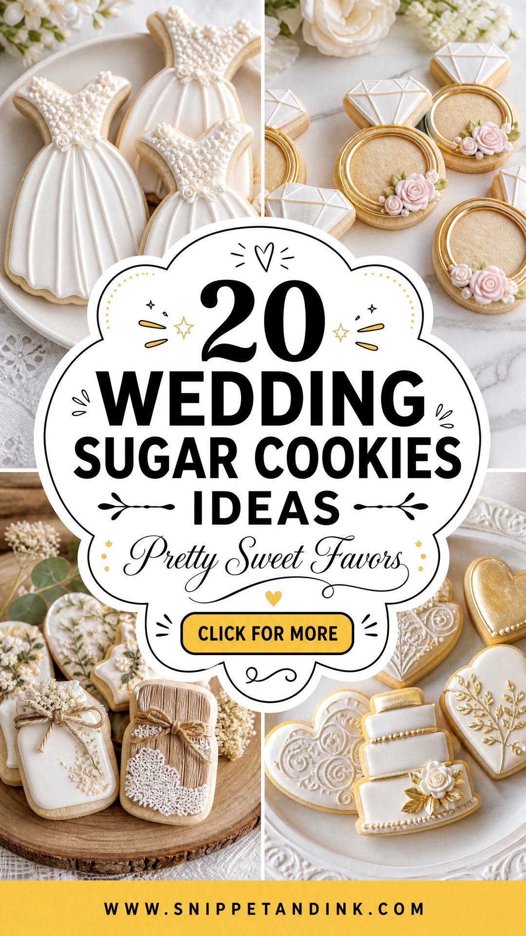 20 Wedding Sugar Cookies Pretty Designs for Sweet Favors - 20 Wedding Sugar Cookies: Pretty Designs for Sweet Favors