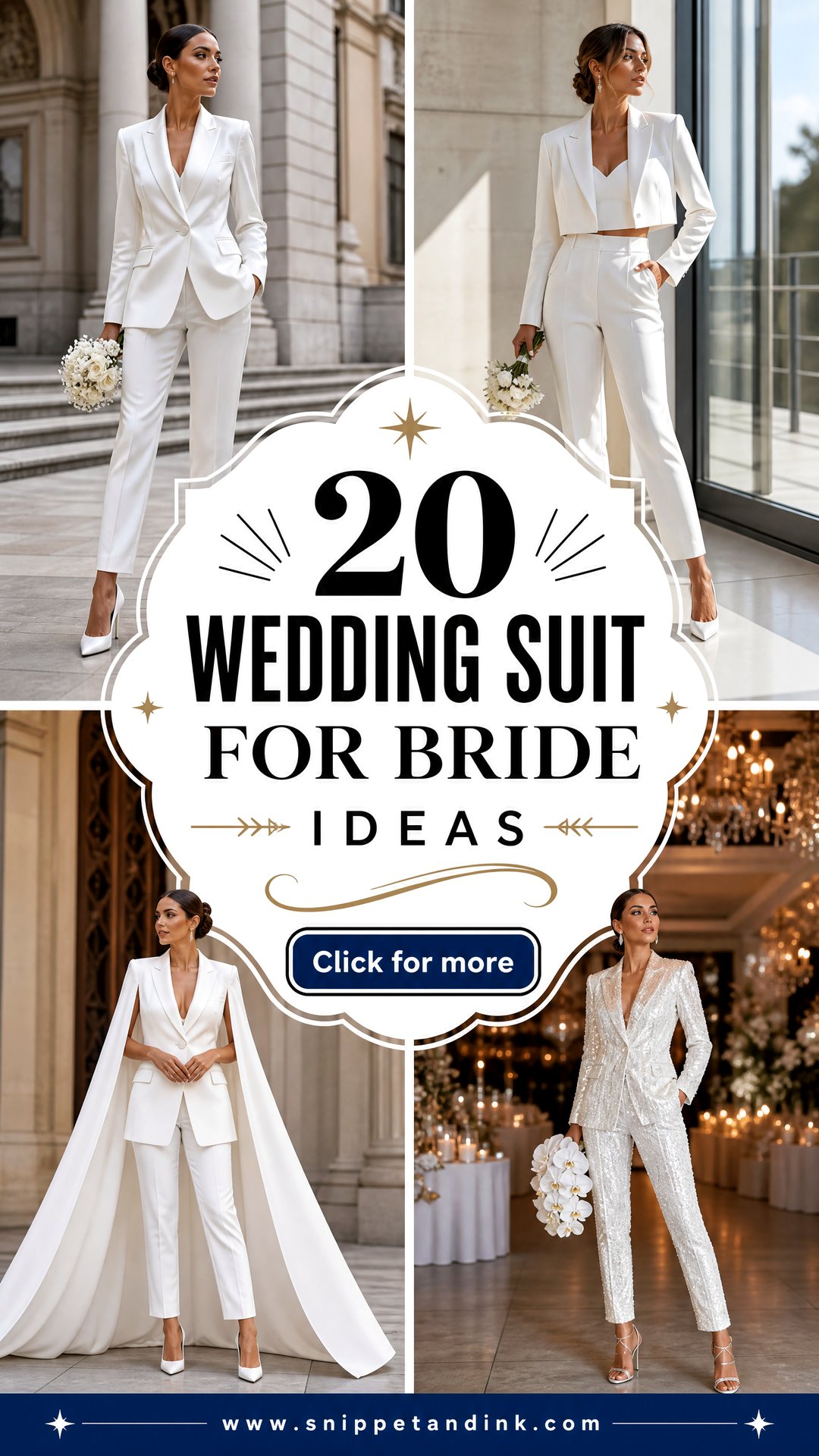 20 Wedding Suit for Bride Ideas for a Chic Confident Bridal Look - 20 Wedding Suit for Bride Ideas for a Chic, Confident Bridal Look