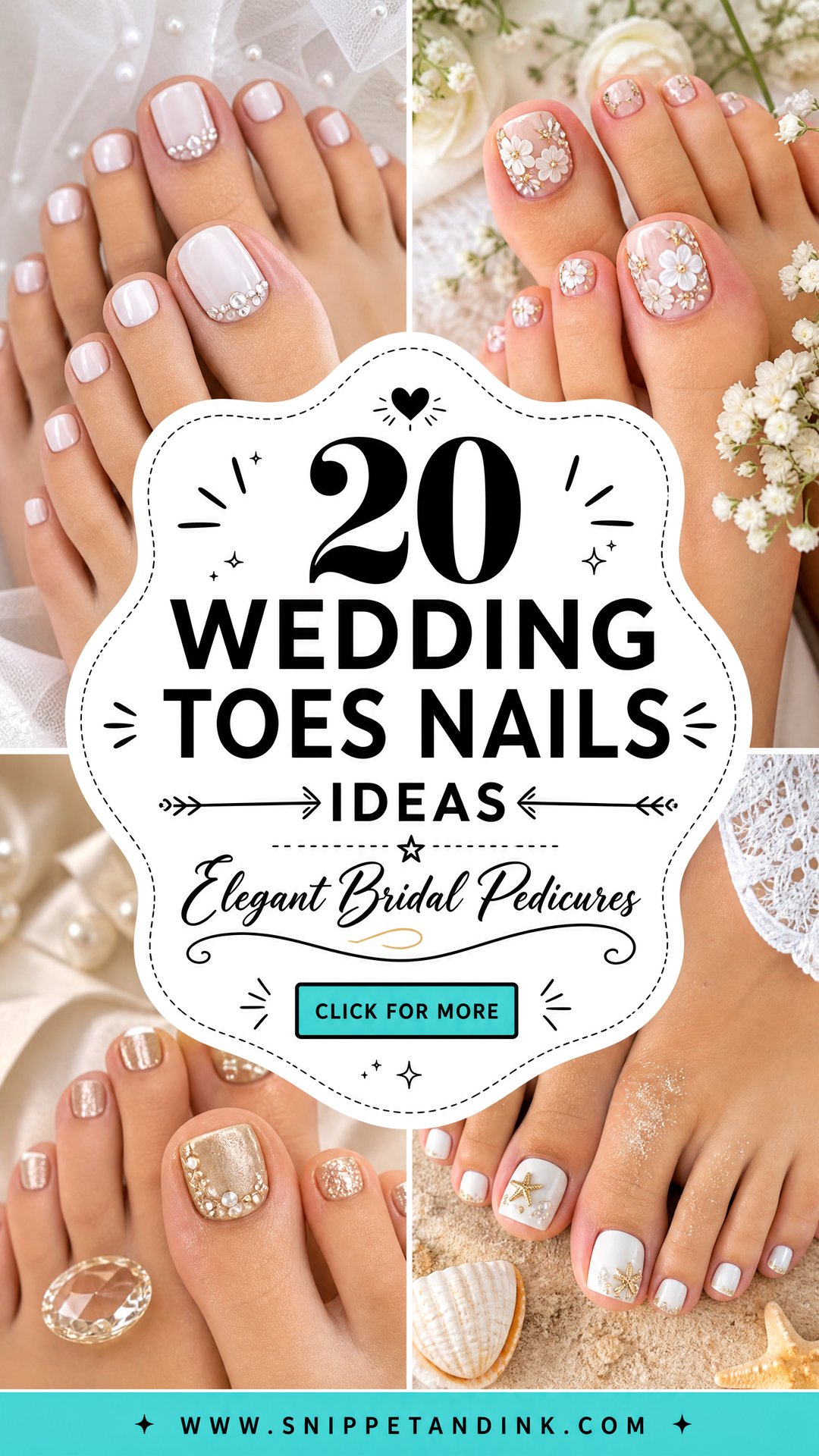 20 Wedding Toes Nails Elegant Bridal Pedicure Ideas Youll Love - 20 Wedding Toes Nails: Elegant Bridal Pedicure Ideas You’ll Love