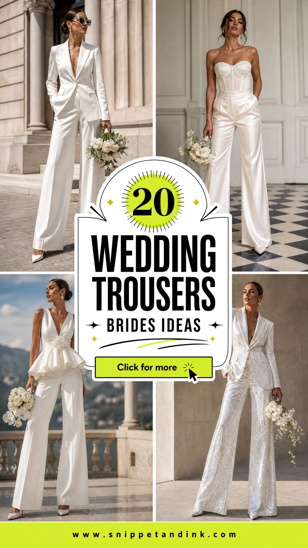20 Wedding Trousers Brides Ideas for a Bold Modern Bridal Look - 20 Wedding Trousers Brides Ideas for a Bold, Modern Bridal Look