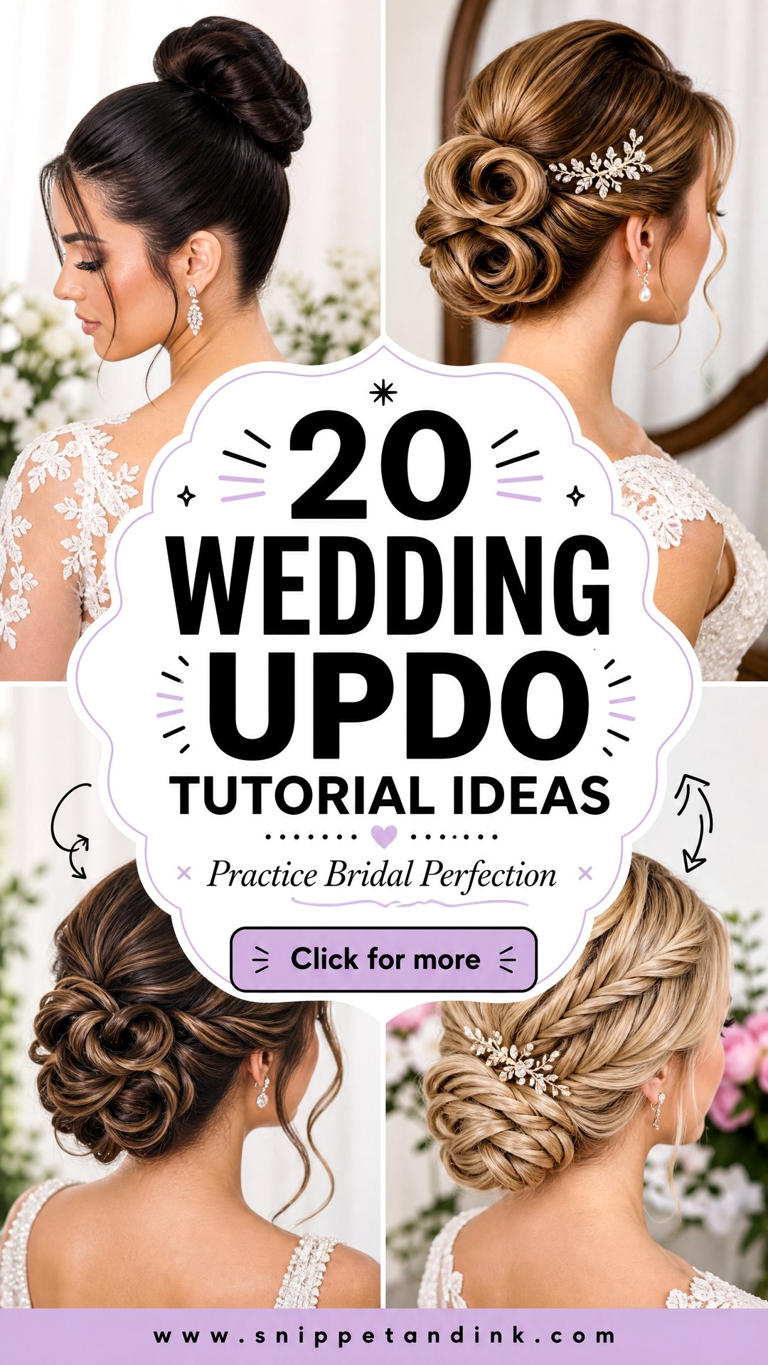 20 Wedding Updo Tutorial Ideas for Easy Bridal Practice - 20 Wedding Updo Tutorial Ideas for Easy Bridal Practice