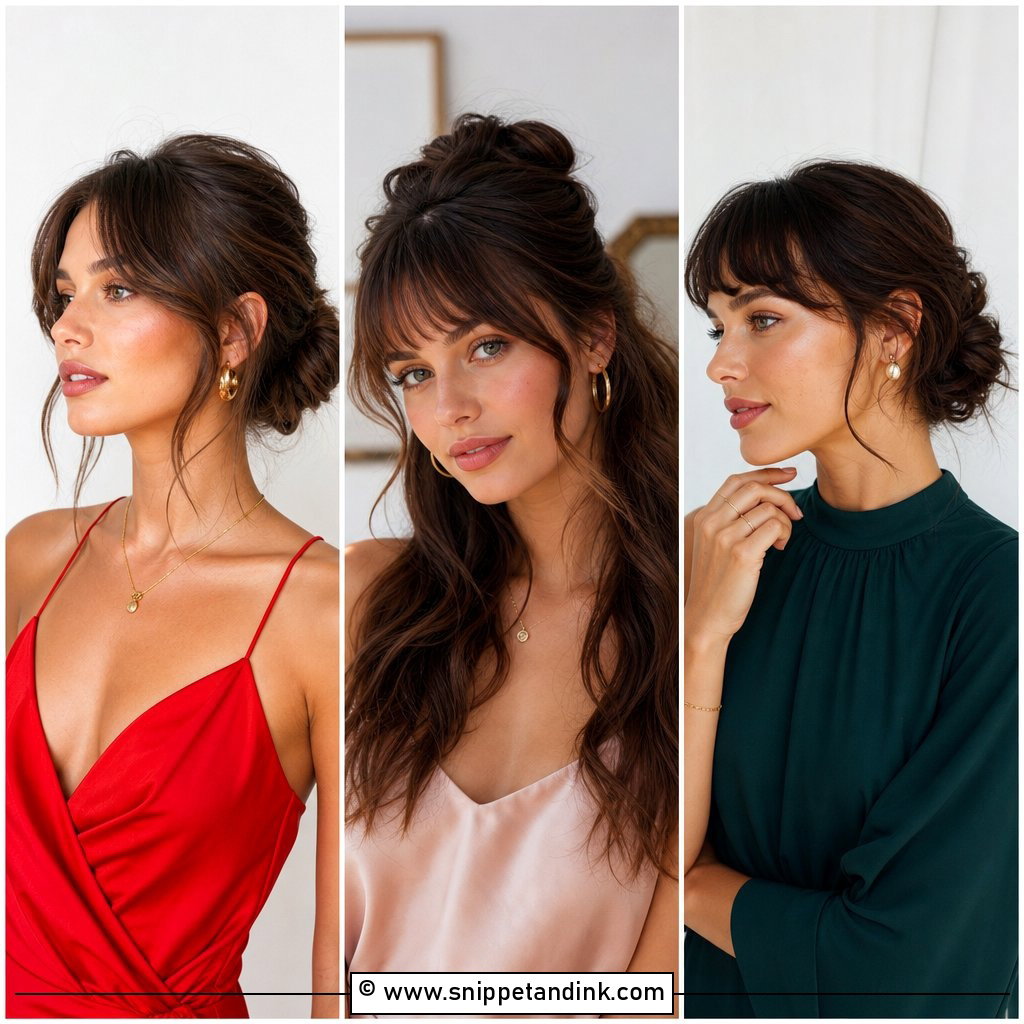 20 Wedding Updo with Bangs Ideas for Chic Bridal Style