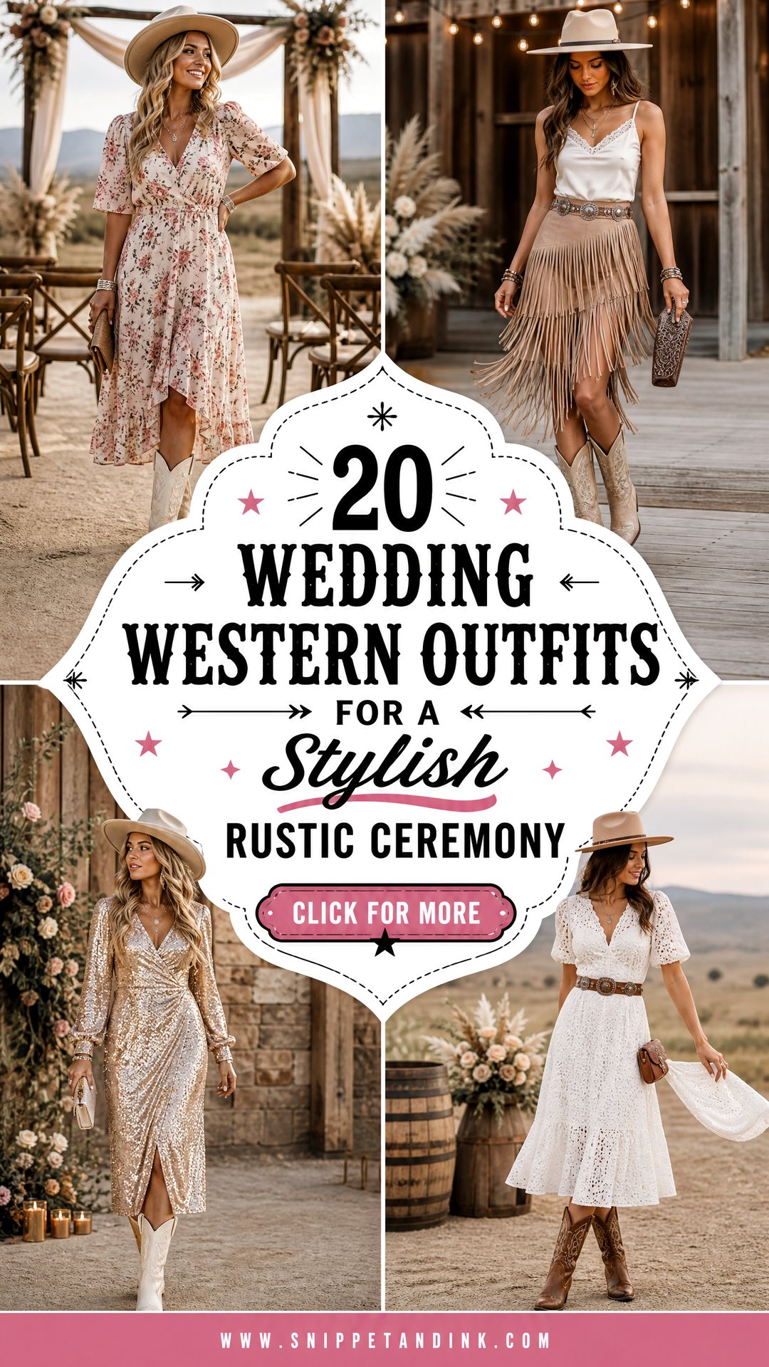 20 Wedding Western Outfits for a Stylish Rustic Ceremony - 20 Wedding Western Outfits for a Stylish Rustic Ceremony