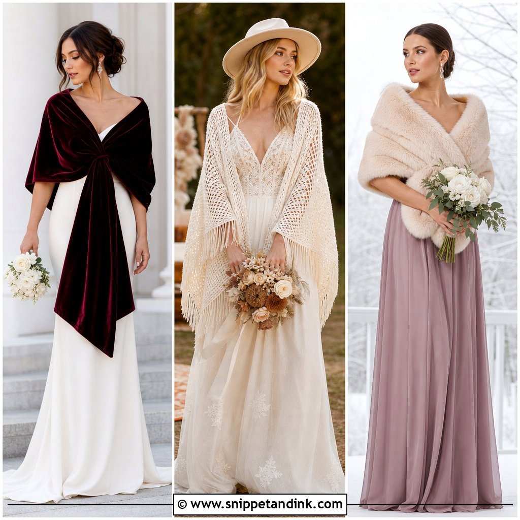 20 Wedding Wraps Ideas for Chic, Cozy All-Season Bridal Style