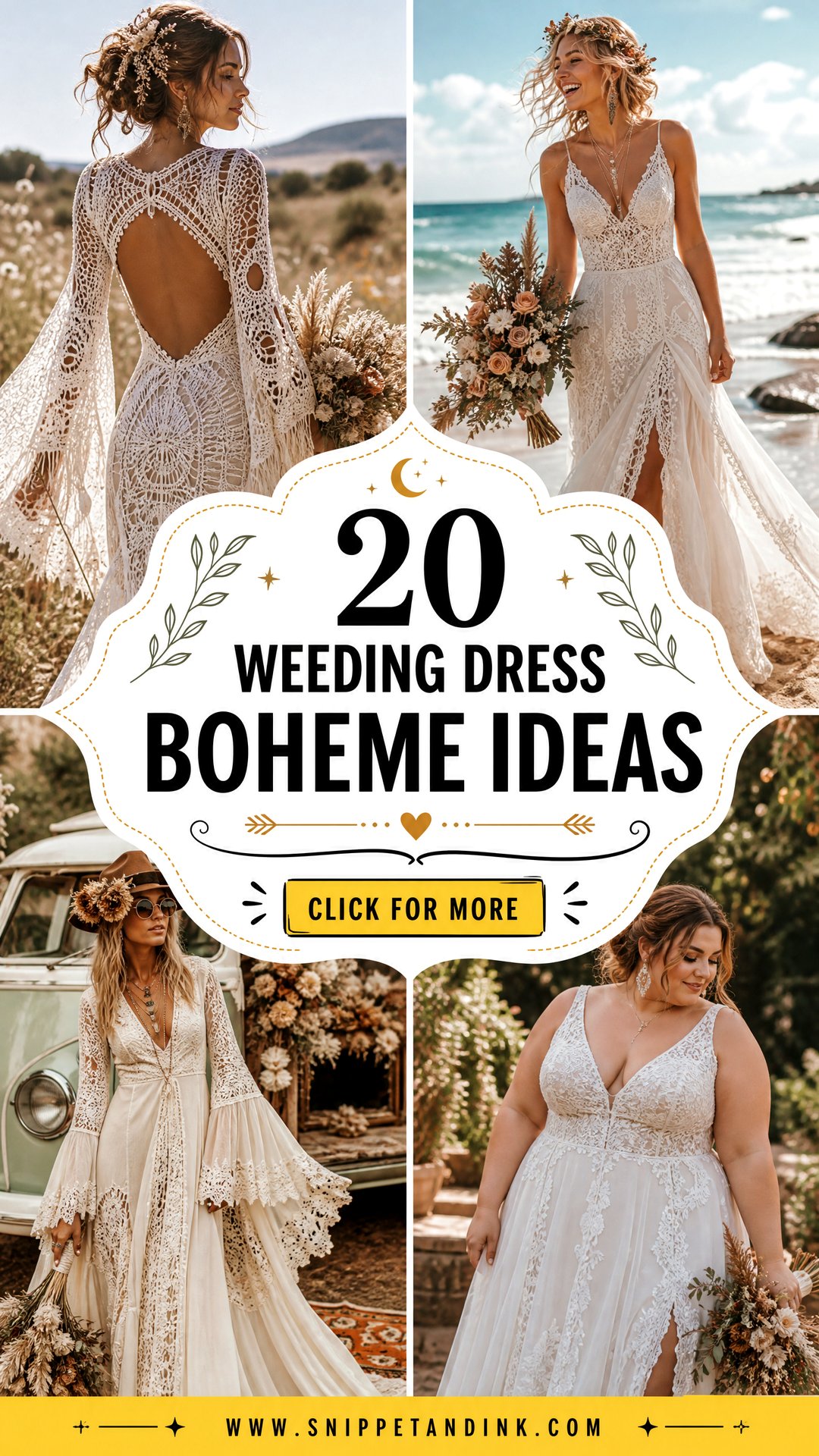 20 Weeding Dress Boheme Ideas for Free-Spirited Brides - 20 Weeding Dress Boheme Ideas for Free-Spirited Brides