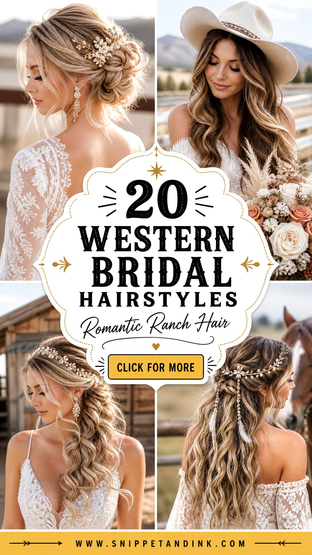 20 Western Bridal Hairstyles for Romantic Ranch Weddings - 20 Western Bridal Hairstyles for Romantic Ranch Weddings
