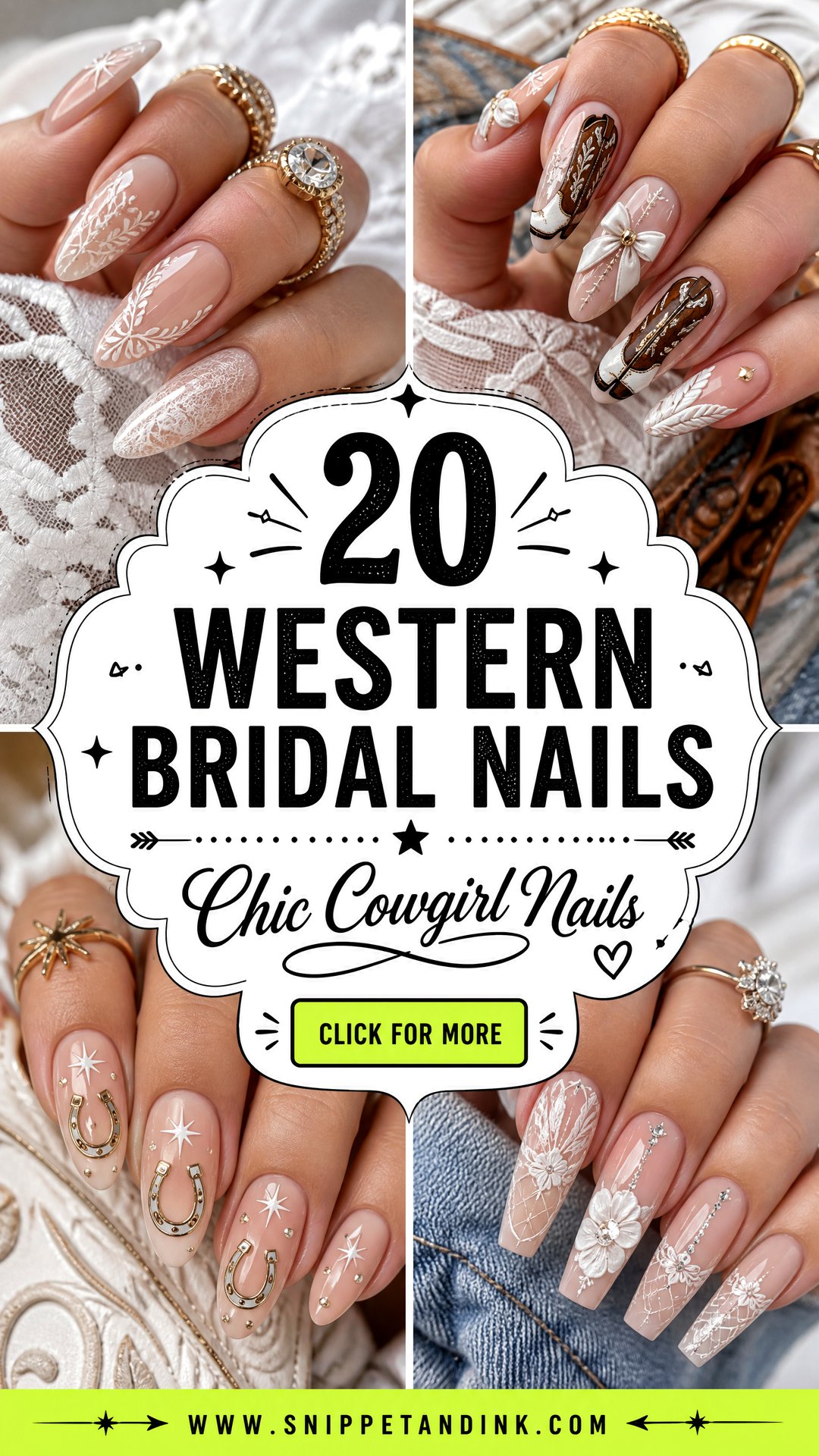 20 Western Bridal Nails for Chic Cowgirl Wedding Style Ideas - 20 Western Bridal Nails for Chic Cowgirl Wedding Style Ideas