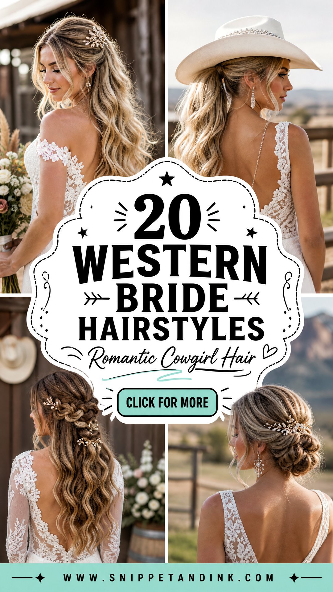 20 Western Bride Hairstyles for Romantic Cowgirl Style - 20 Western Bride Hairstyles for Romantic Cowgirl Style