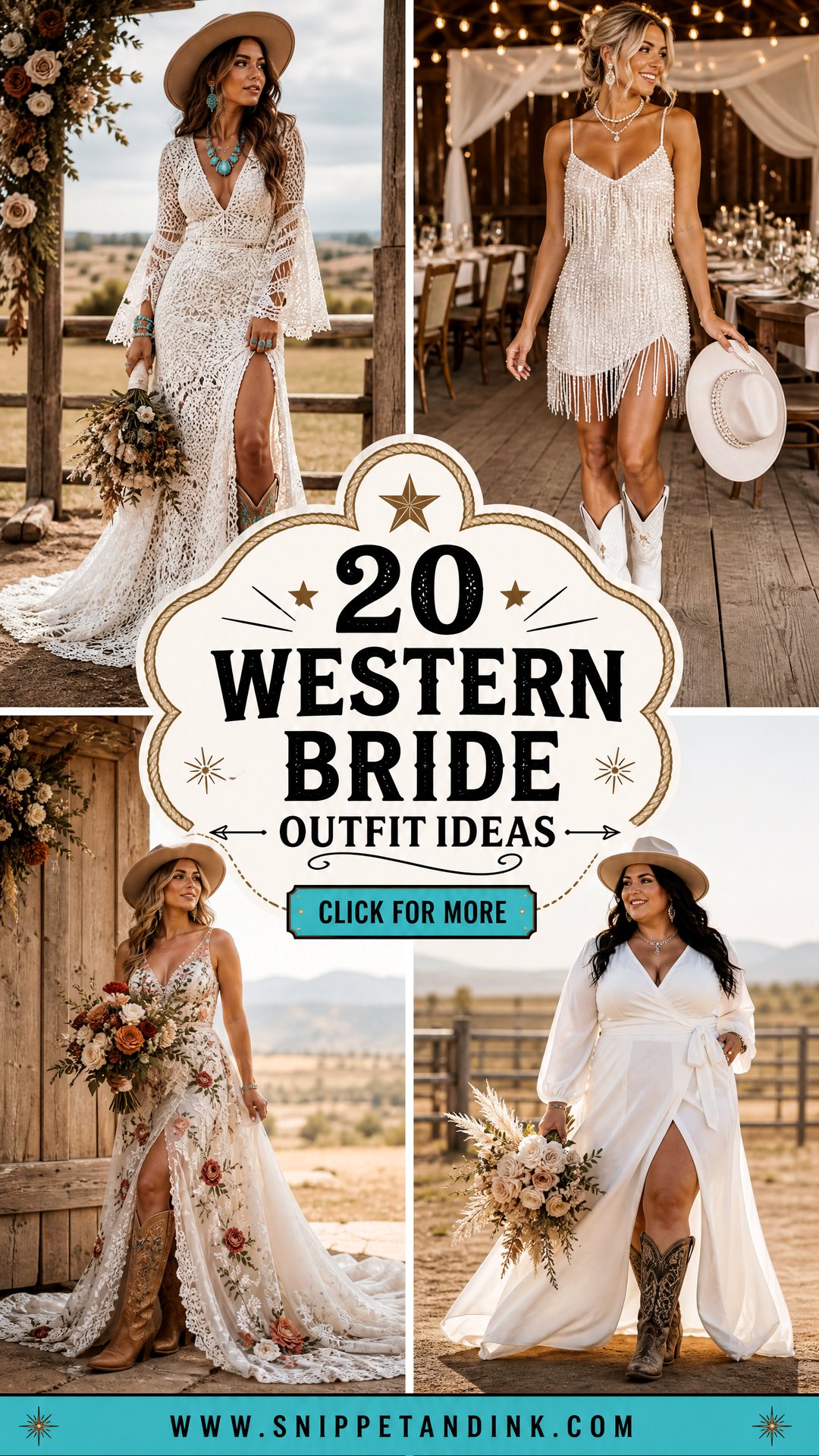 20 Western Bride Outfit Ideas for a Chic Ranch Wedding - 20 Western Bride Outfit Ideas for a Chic Ranch Wedding