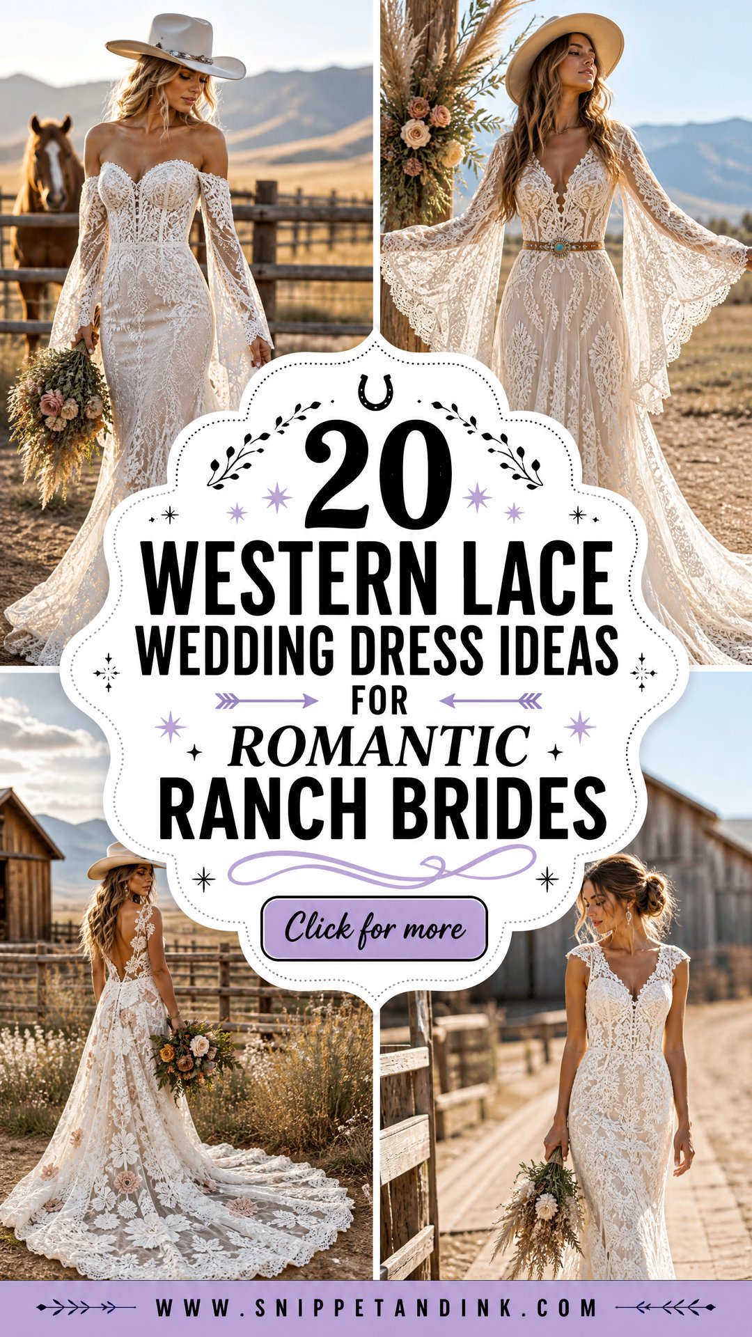 20 Western Lace Wedding Dress Ideas for Romantic Ranch Brides - 20 Western Lace Wedding Dress Ideas for Romantic Ranch Brides