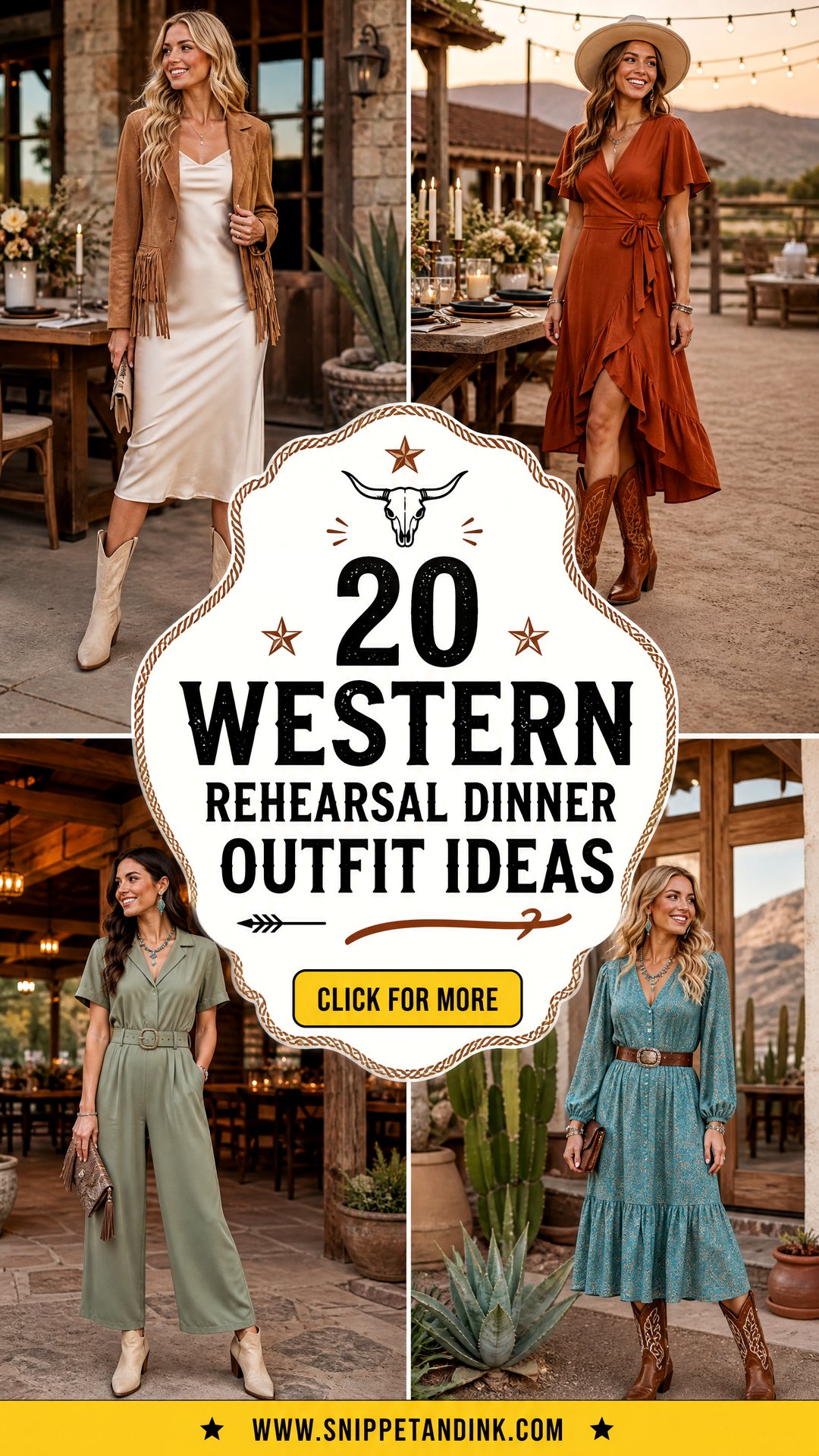 20 Western Rehearsal Dinner Outfit Ideas for Modern Brides - 20 Western Rehearsal Dinner Outfit Ideas for Modern Brides
