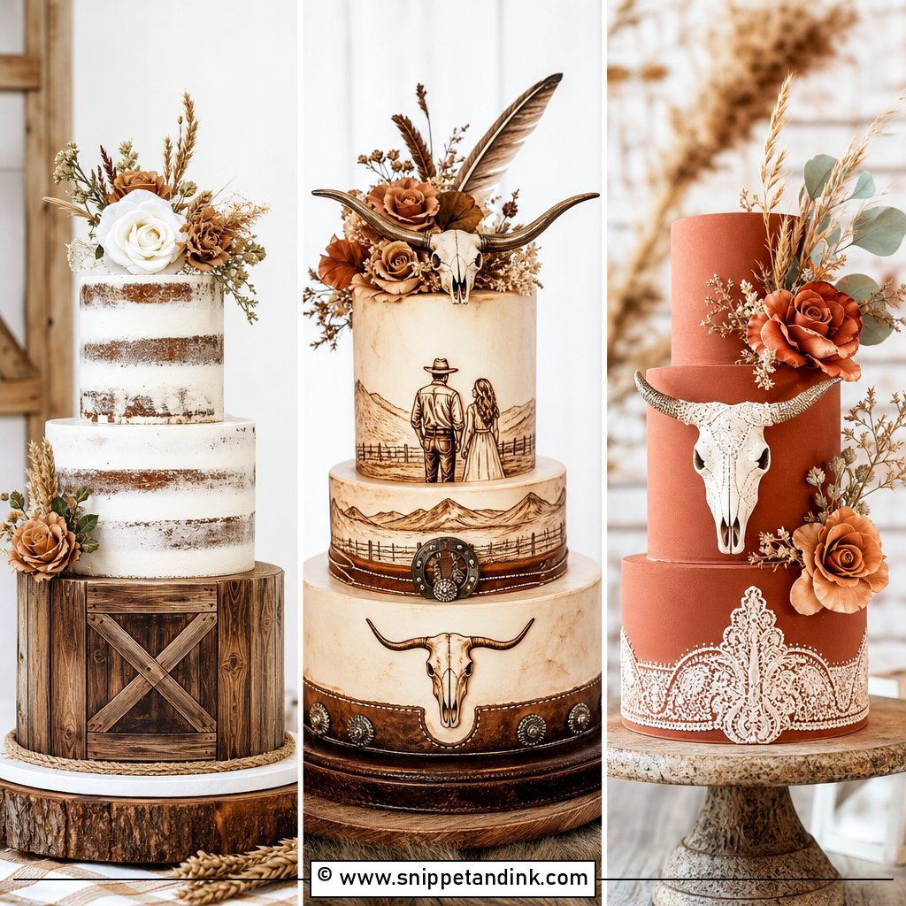 20 Western Wedding Cake Ideas for Rustic Ranch Romance
