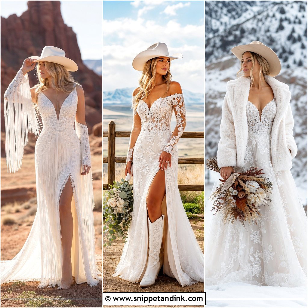 20 Western Wedding Dress Ideas for Modern Rustic Brides