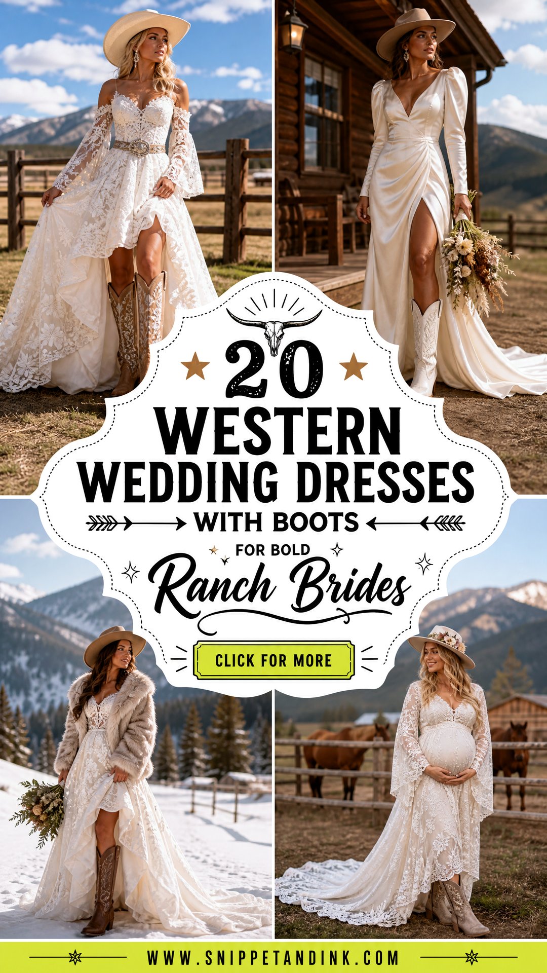 20 Western Wedding Dresses with Boots for Bold Ranch Brides - 20 Western Wedding Dresses with Boots for Bold Ranch Brides