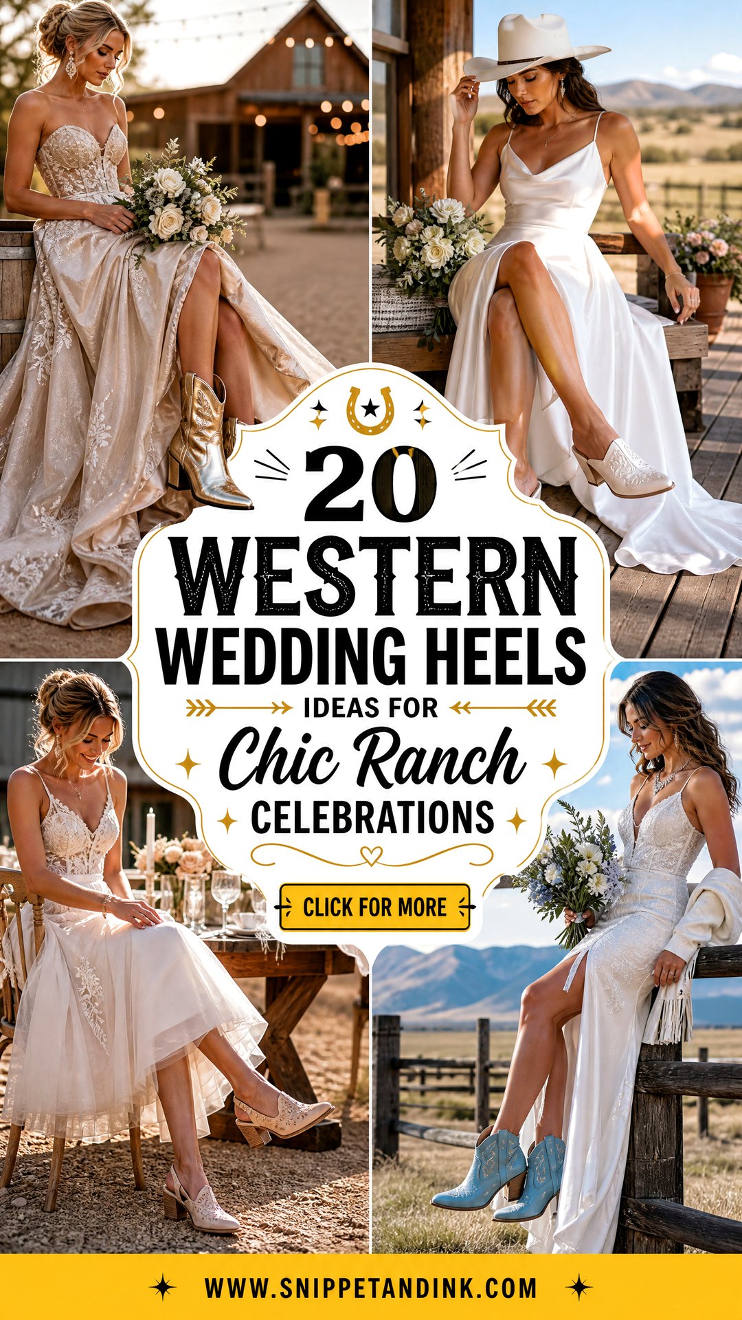 20 Western Wedding Heels Ideas for Chic Ranch Celebrations - 20 Western Wedding Heels Ideas for Chic Ranch Celebrations