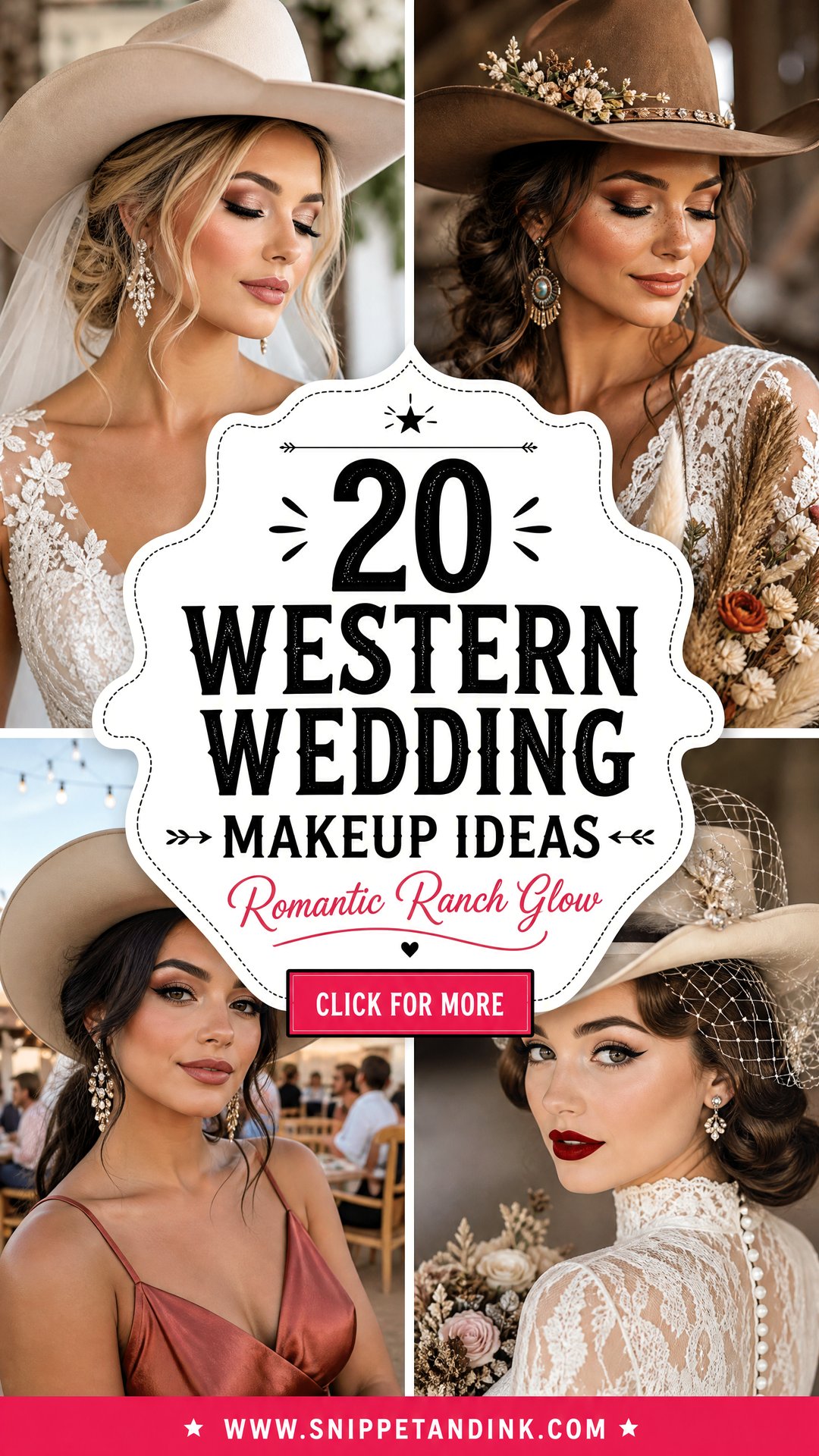 20 Western Wedding Makeup Ideas for Romantic Ranch Brides - 20 Western Wedding Makeup Ideas for Romantic Ranch Brides