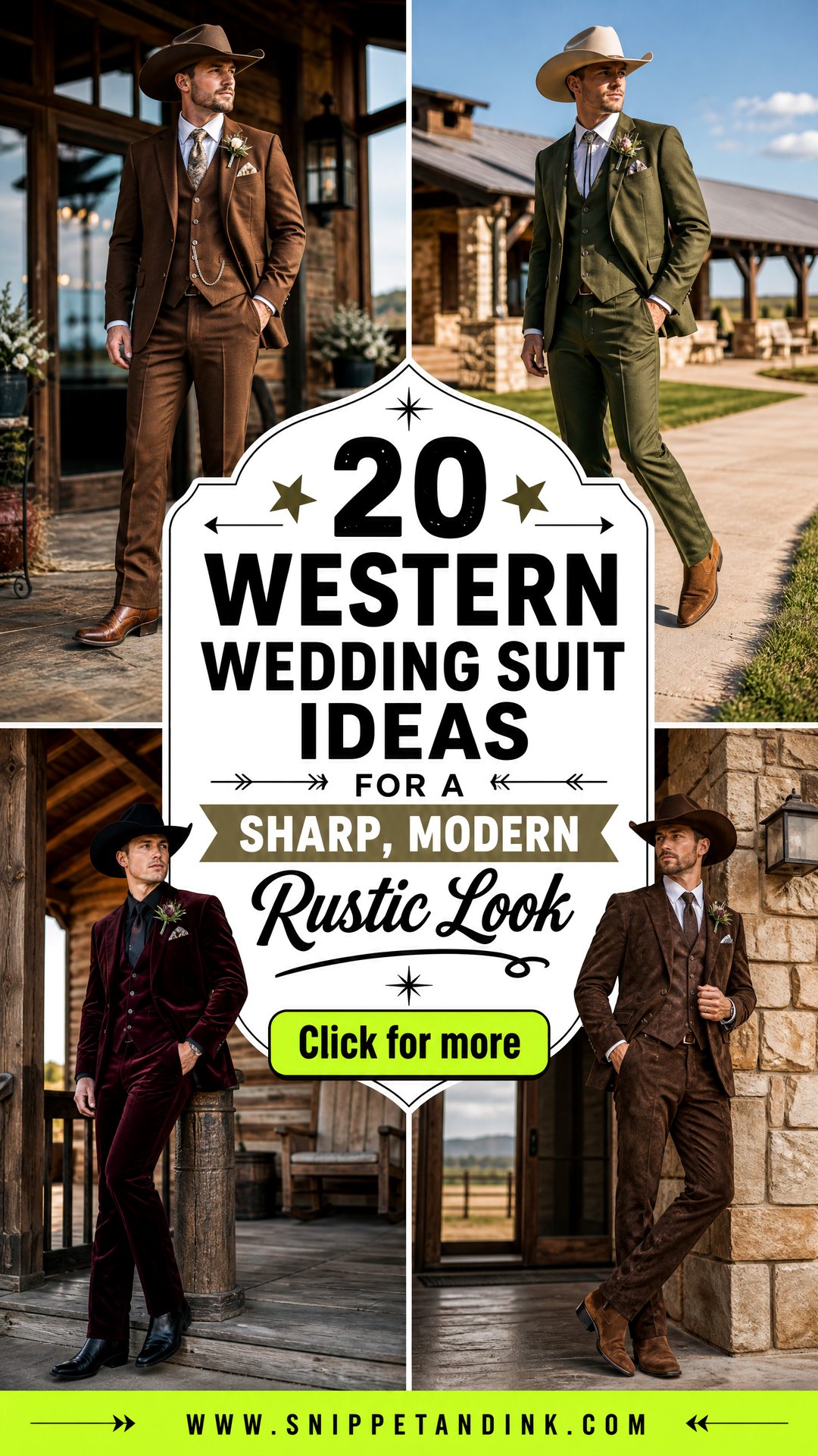 20 Western Wedding Suit Ideas for a Sharp Modern Rustic Look - 20 Western Wedding Suit Ideas for a Sharp, Modern Rustic Look