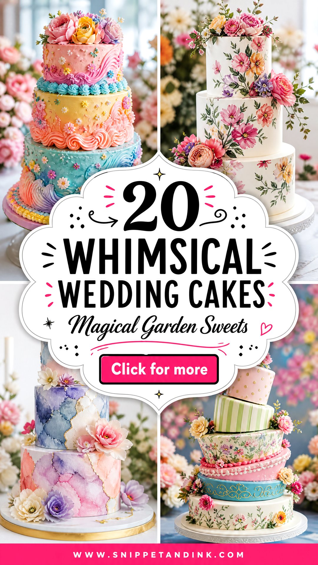 20 Whimsical Wedding Cakes for Magical Garden Weddings - 20 Whimsical Wedding Cakes for Magical Garden Weddings