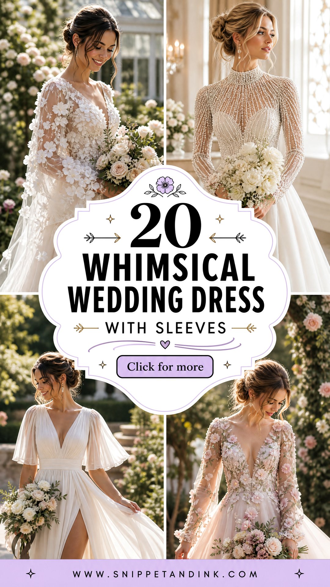 20 Whimsical Wedding Dress with Sleeves for a Dreamy Bridal Look - 20 Whimsical Wedding Dress with Sleeves for a Dreamy Bridal Look