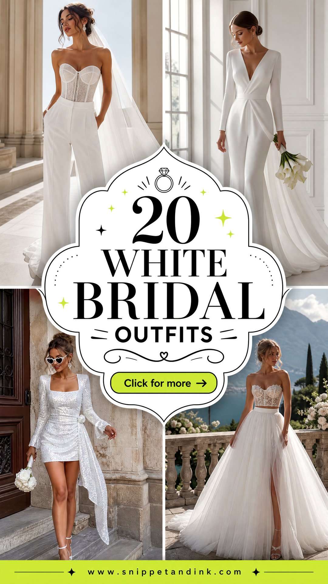 20 White Bridal Outfits Chic Looks for Every Wedding Event - 20 White Bridal Outfits: Chic Looks for Every Wedding Event