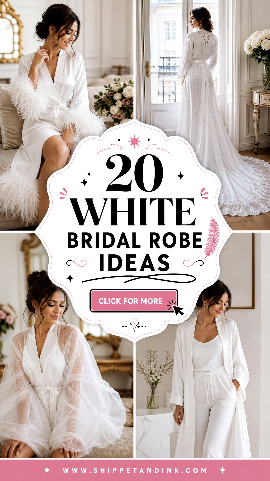 20 White Bridal Robe Ideas Luxe Getting-Ready Styles - 20 White Bridal Robe Ideas: Luxe Getting-Ready Styles