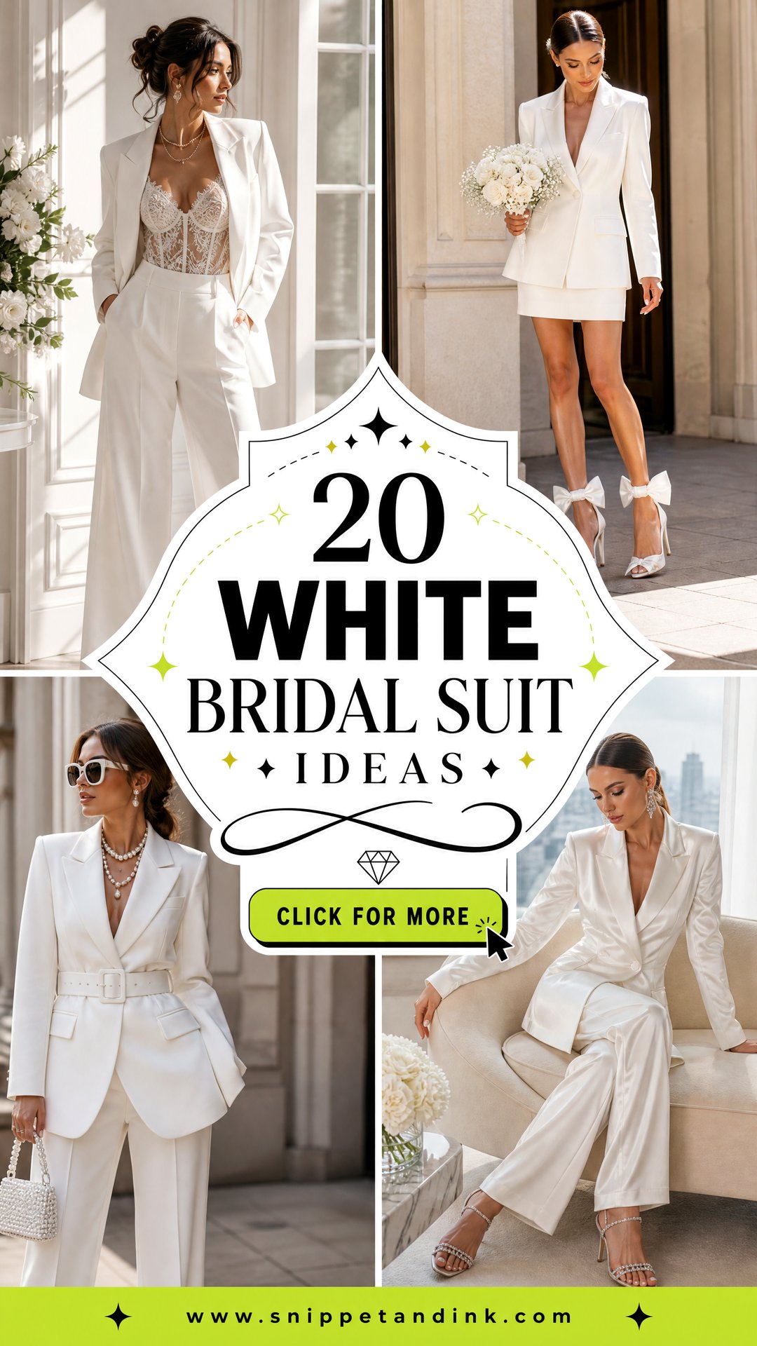 20 White Bridal Suit Ideas Modern Looks for Chic Brides - 20 White Bridal Suit Ideas: Modern Looks for Chic Brides