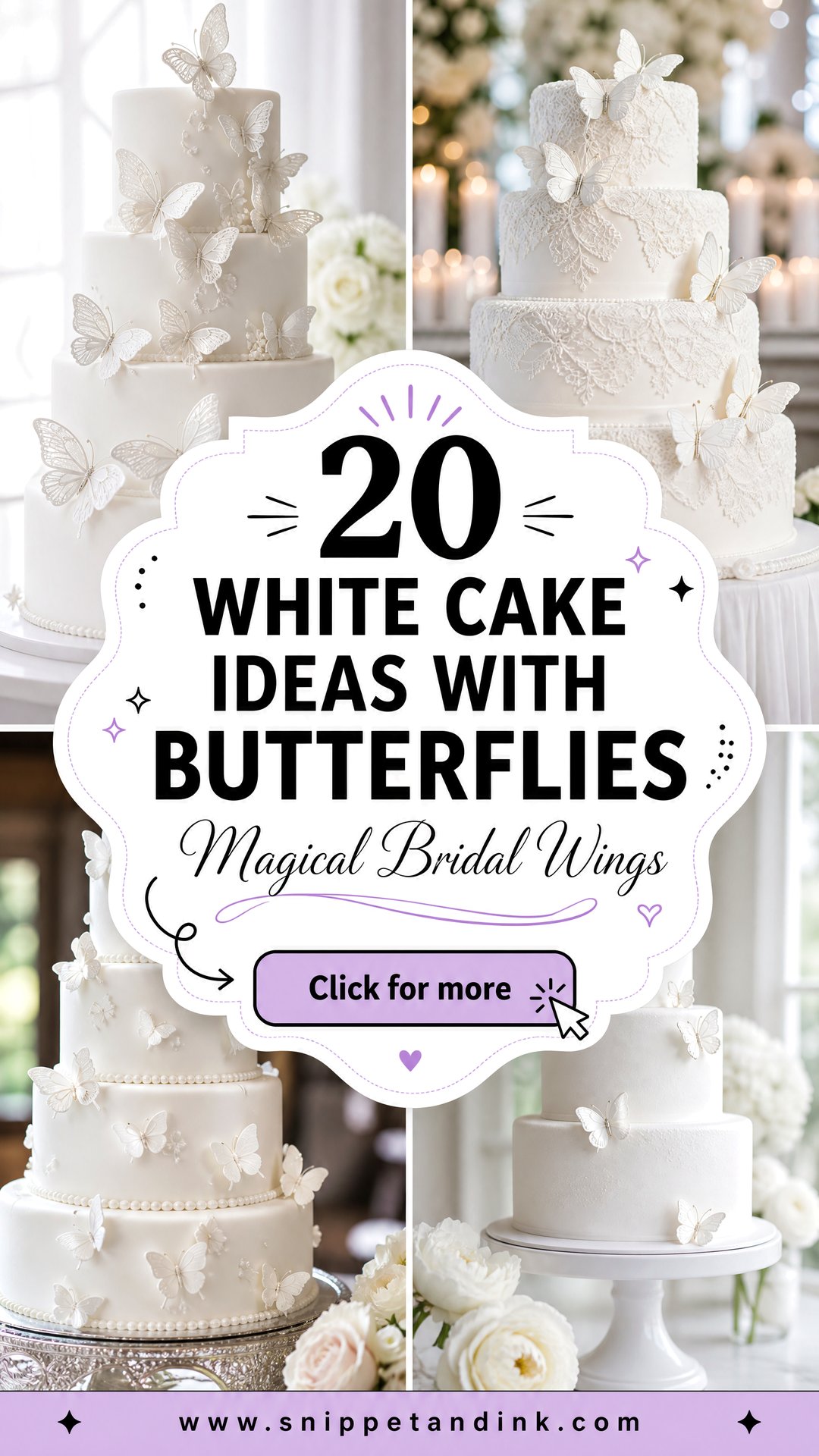 20 White Cake Ideas with Butterflies for Wedding Magic - 20 White Cake Ideas with Butterflies for Wedding Magic