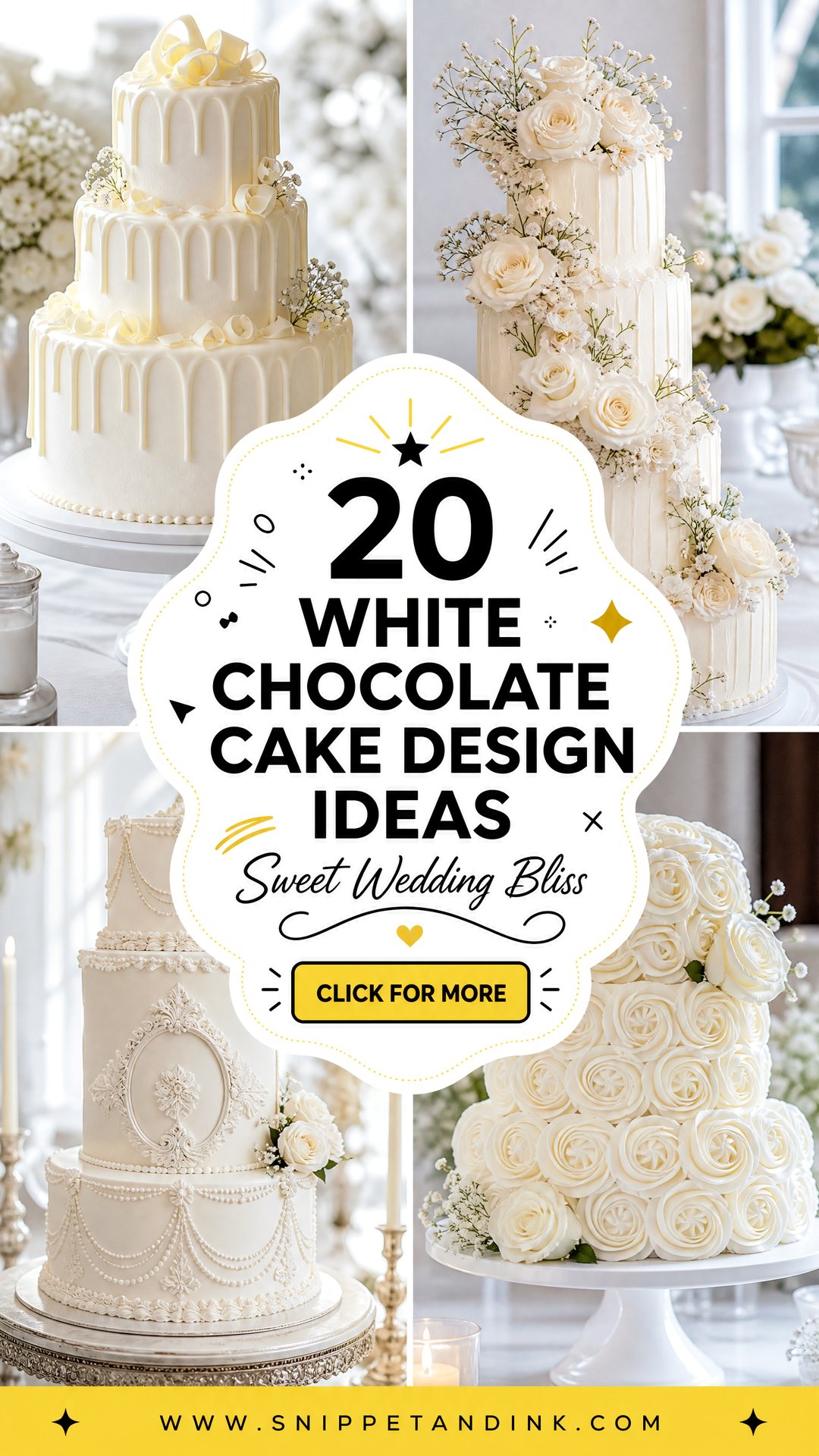20 White Chocolate Cake Design Ideas for Wedding Bliss - 20 White Chocolate Cake Design Ideas for Wedding Bliss