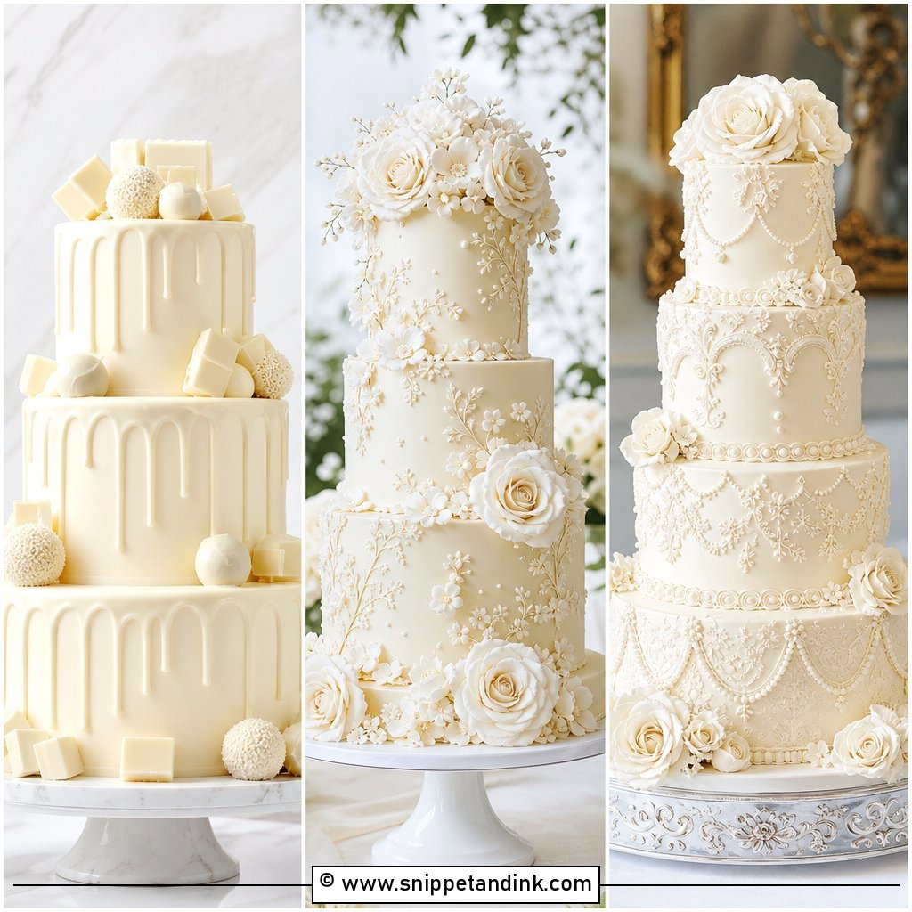 20 White Chocolate Cake Design Ideas for Wedding Bliss