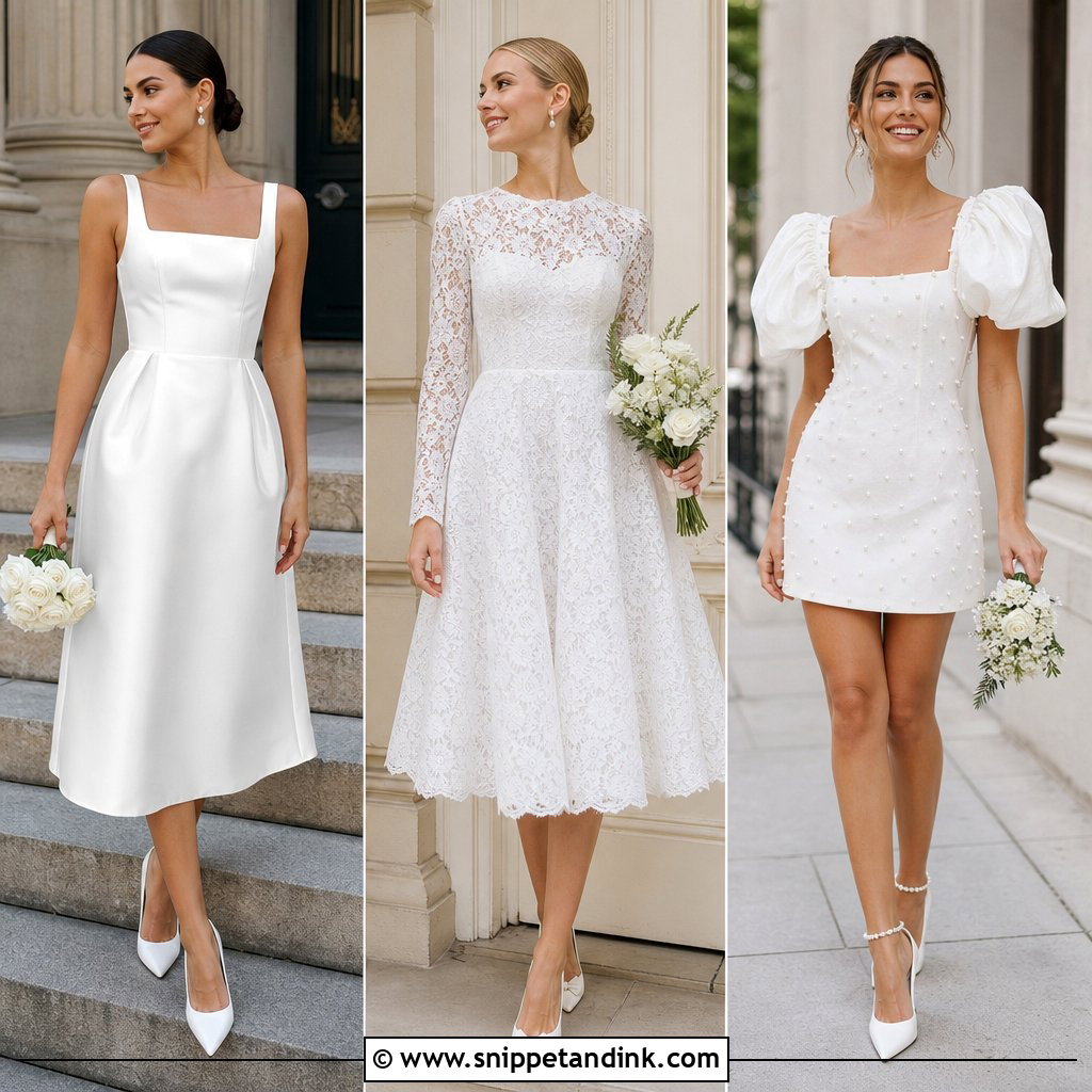 20 White Courthouse Wedding Dress Ideas for Modern Brides