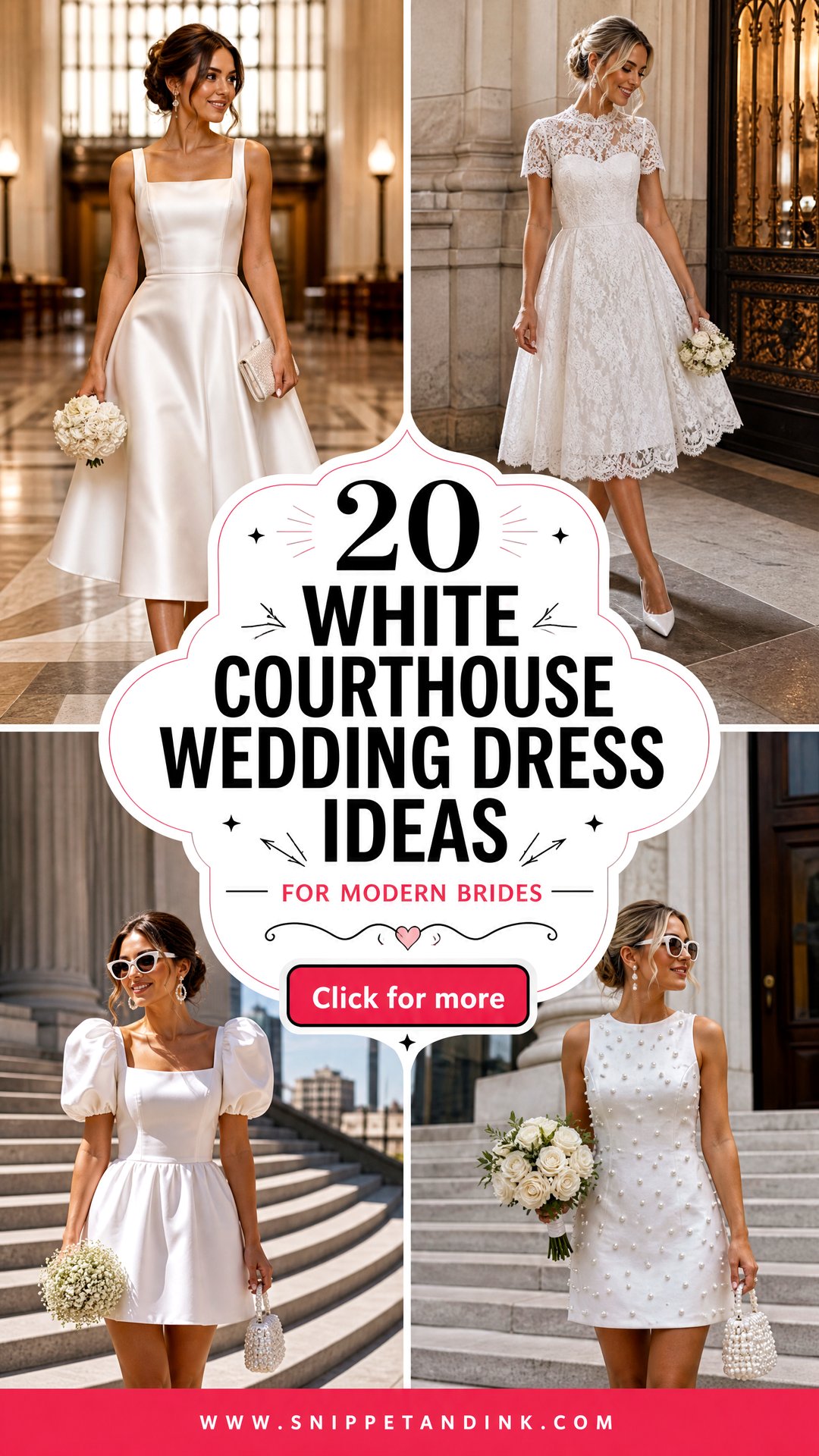 20 White Courthouse Wedding Dress Ideas for Modern Brides - 20 White Courthouse Wedding Dress Ideas for Modern Brides