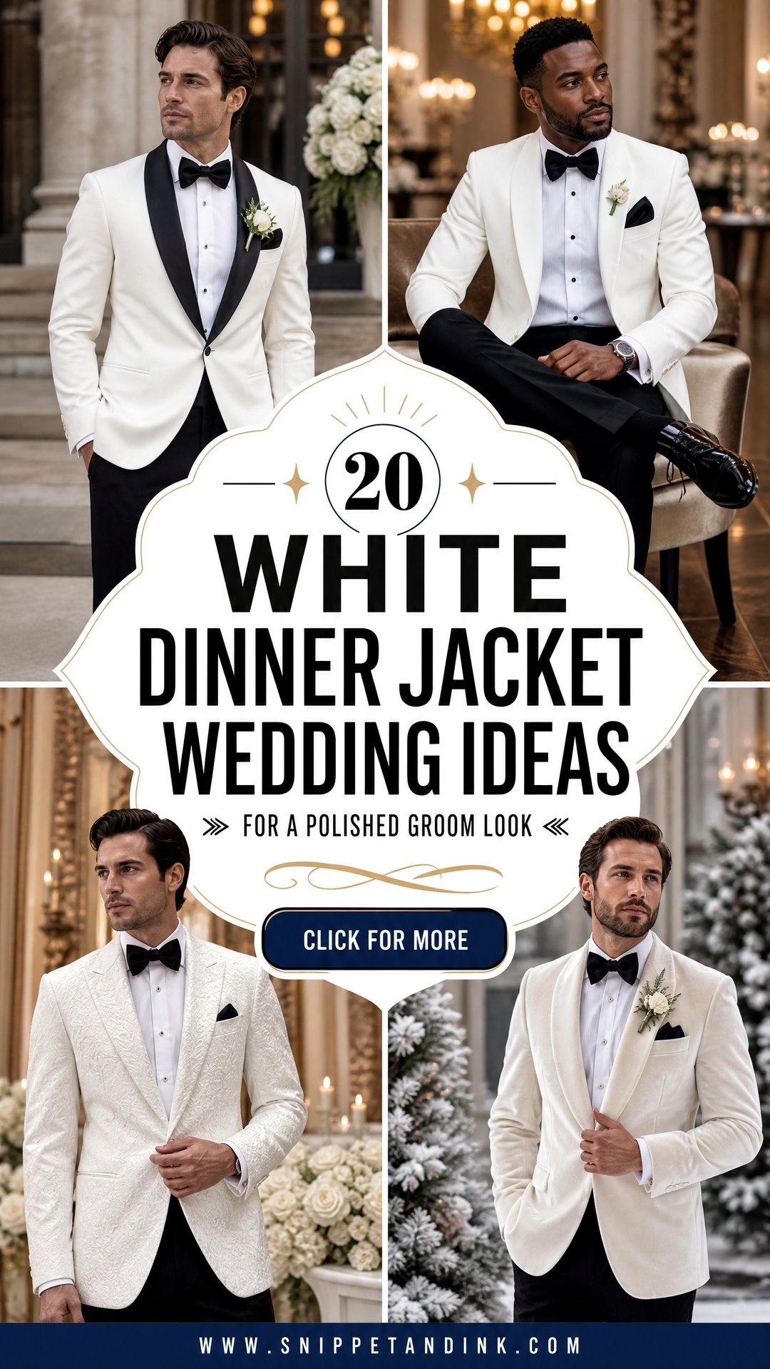 20 White Dinner Jacket Wedding Ideas for a Polished Groom Look - 20 White Dinner Jacket Wedding Ideas for a Polished Groom Look