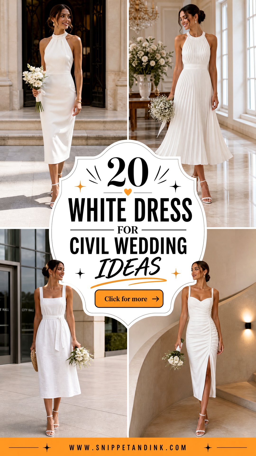 20 White Dress for Civil Wedding Ideas for Chic Modern Brides - 20 White Dress for Civil Wedding Ideas for Chic Modern Brides