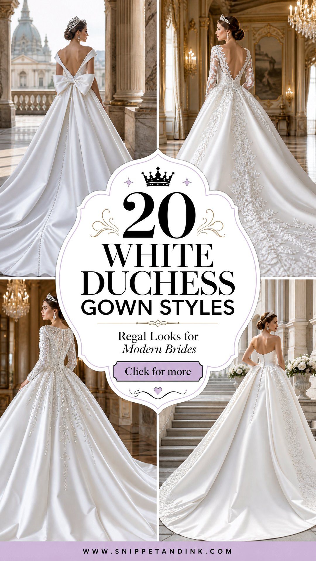 20 White Duchess Gown Styles Regal Looks for Modern Brides - 20 White Duchess Gown Styles: Regal Looks for Modern Brides