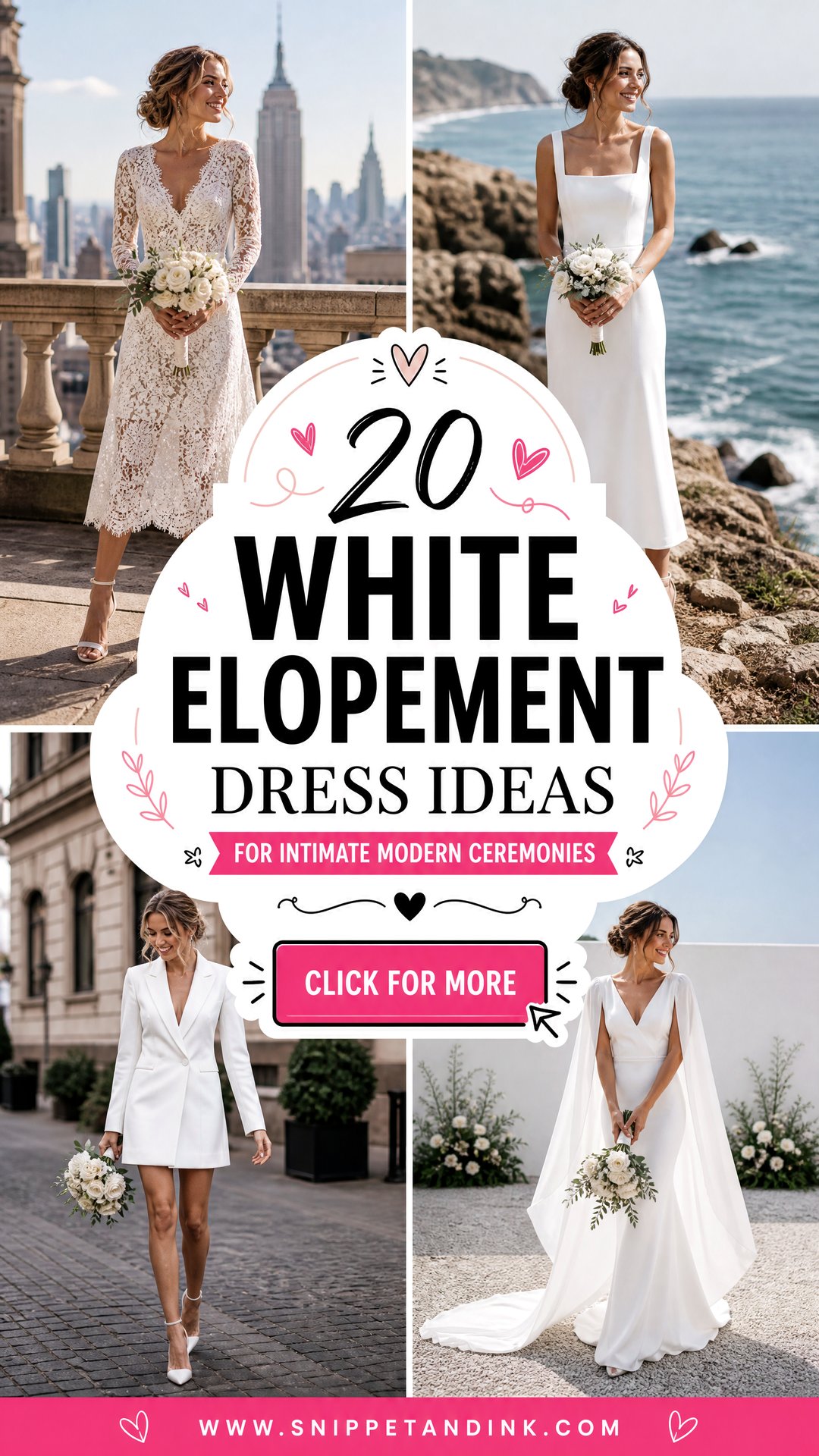 20 White Elopement Dress Ideas for Intimate Modern Ceremonies - 20 White Elopement Dress Ideas for Intimate Modern Ceremonies