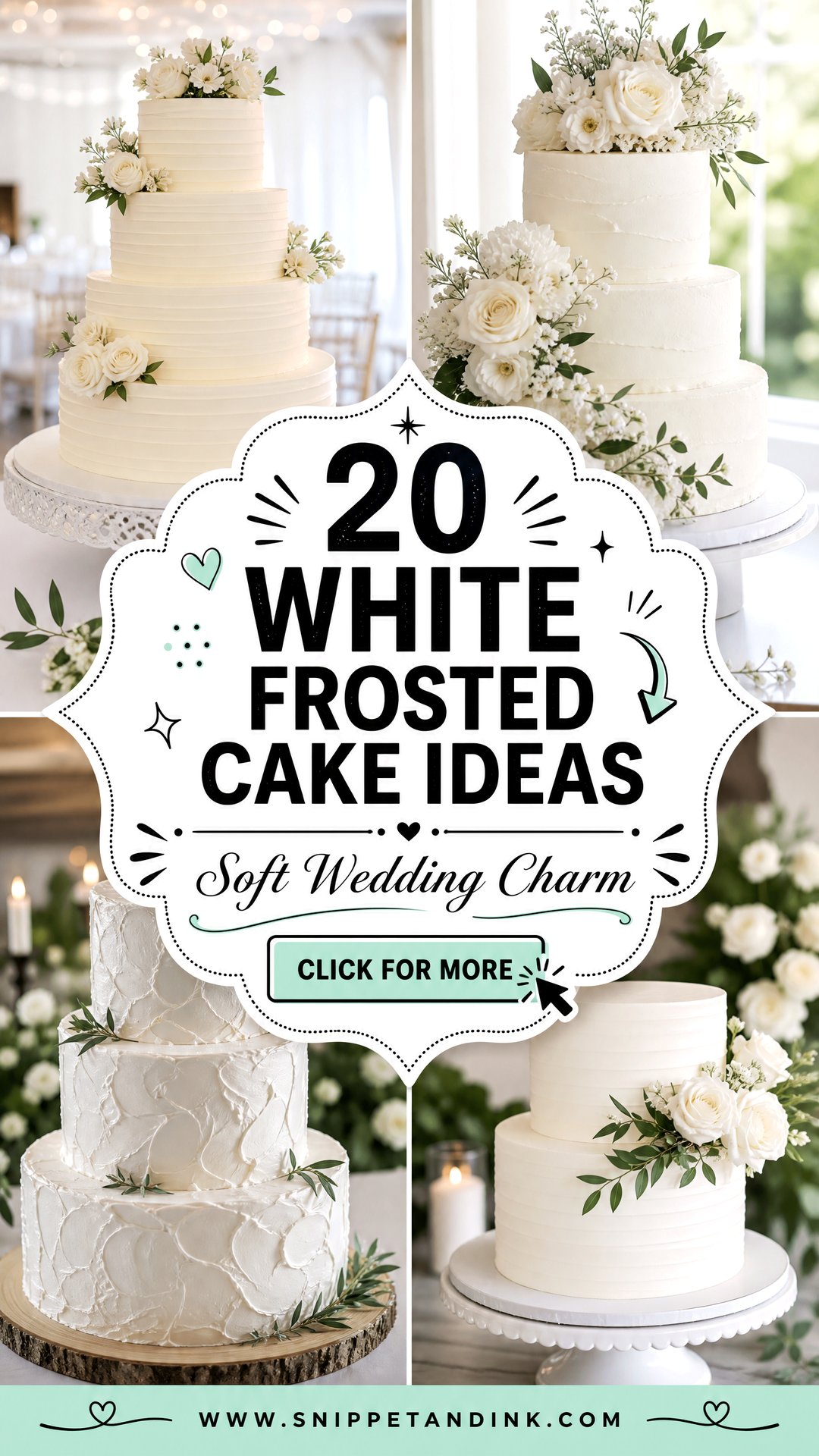 20 White Frosted Cake Ideas for Wedding Charm - 20 White Frosted Cake Ideas for Wedding Charm