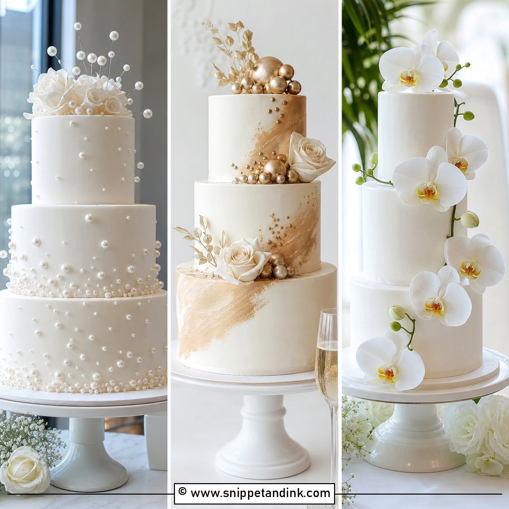 20 White Ganache Cake Ideas for Wedding Luxury